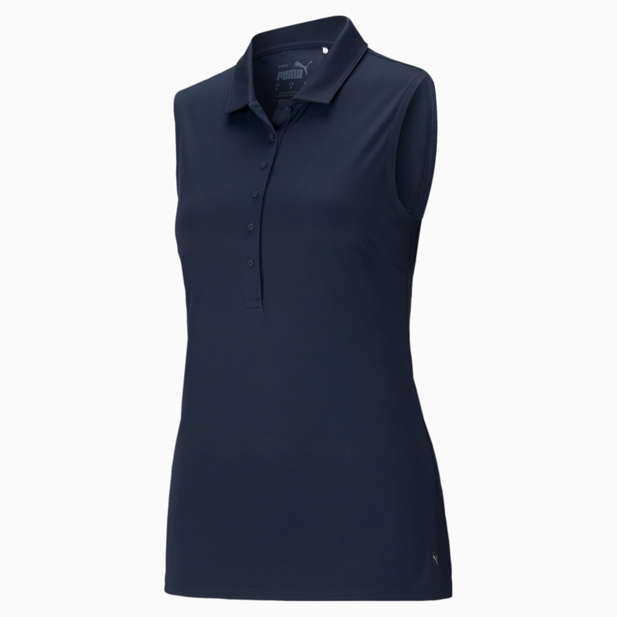 PUMA Rotations mouwloos golfpoloshirt dames pour Femme, Bleu, Taille L, Vêtements