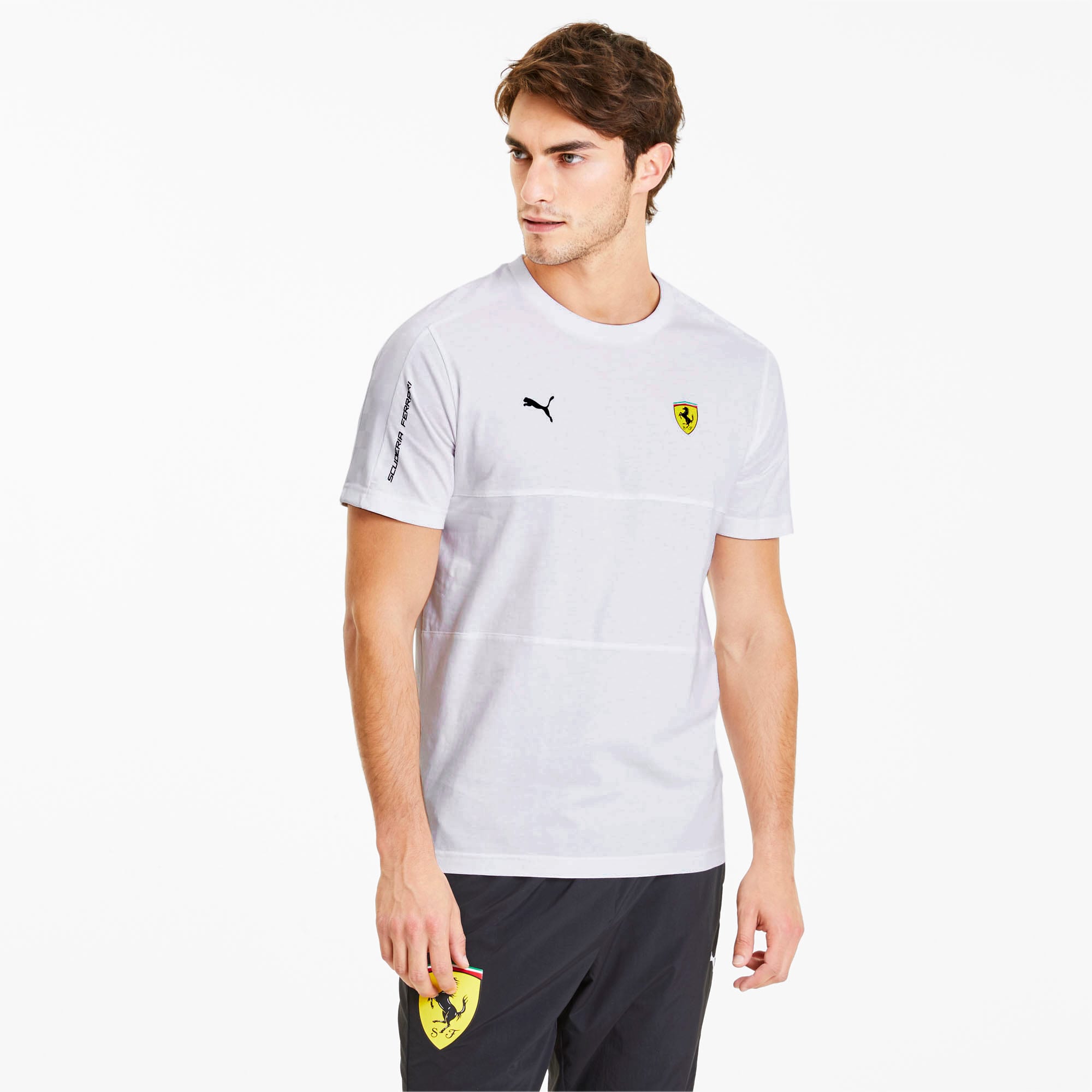 Scuderia Ferrari T7 T-shirt voor Heren, Wit, Maat XS | PUMA