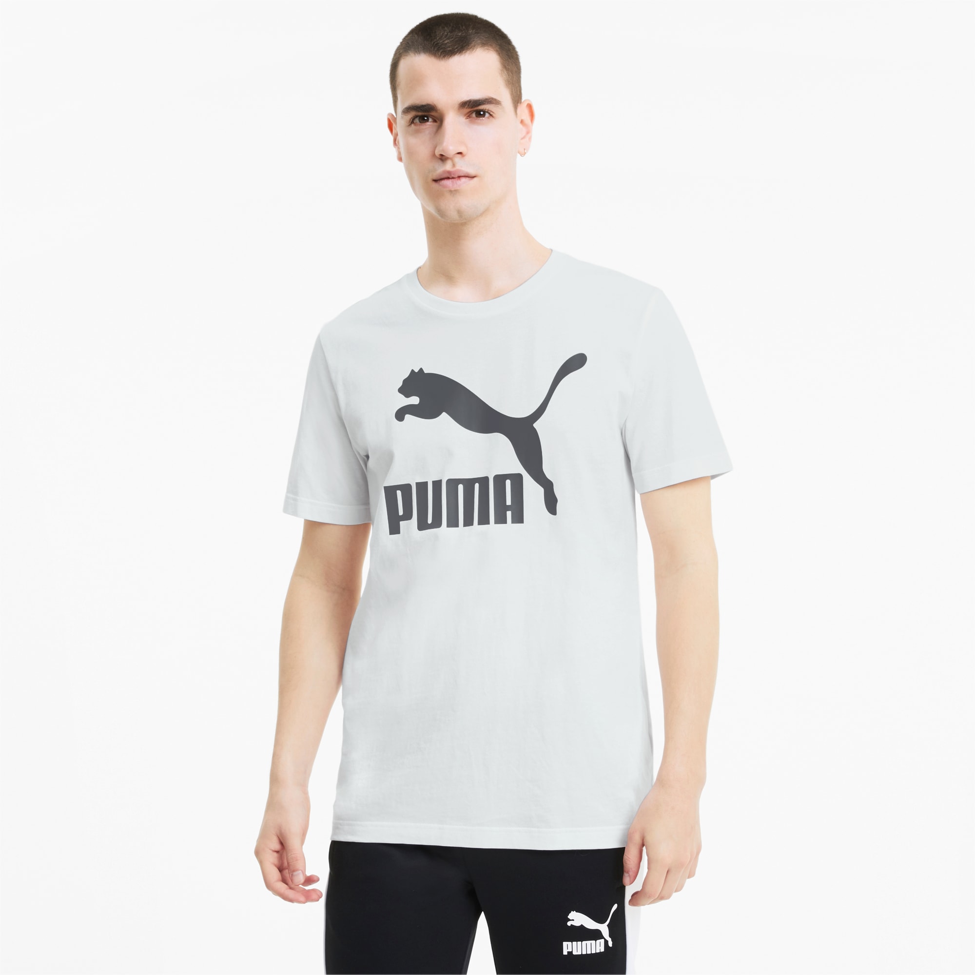 Classics Logo T-shirt voor Heren, Wit, Maat XL | PUMA