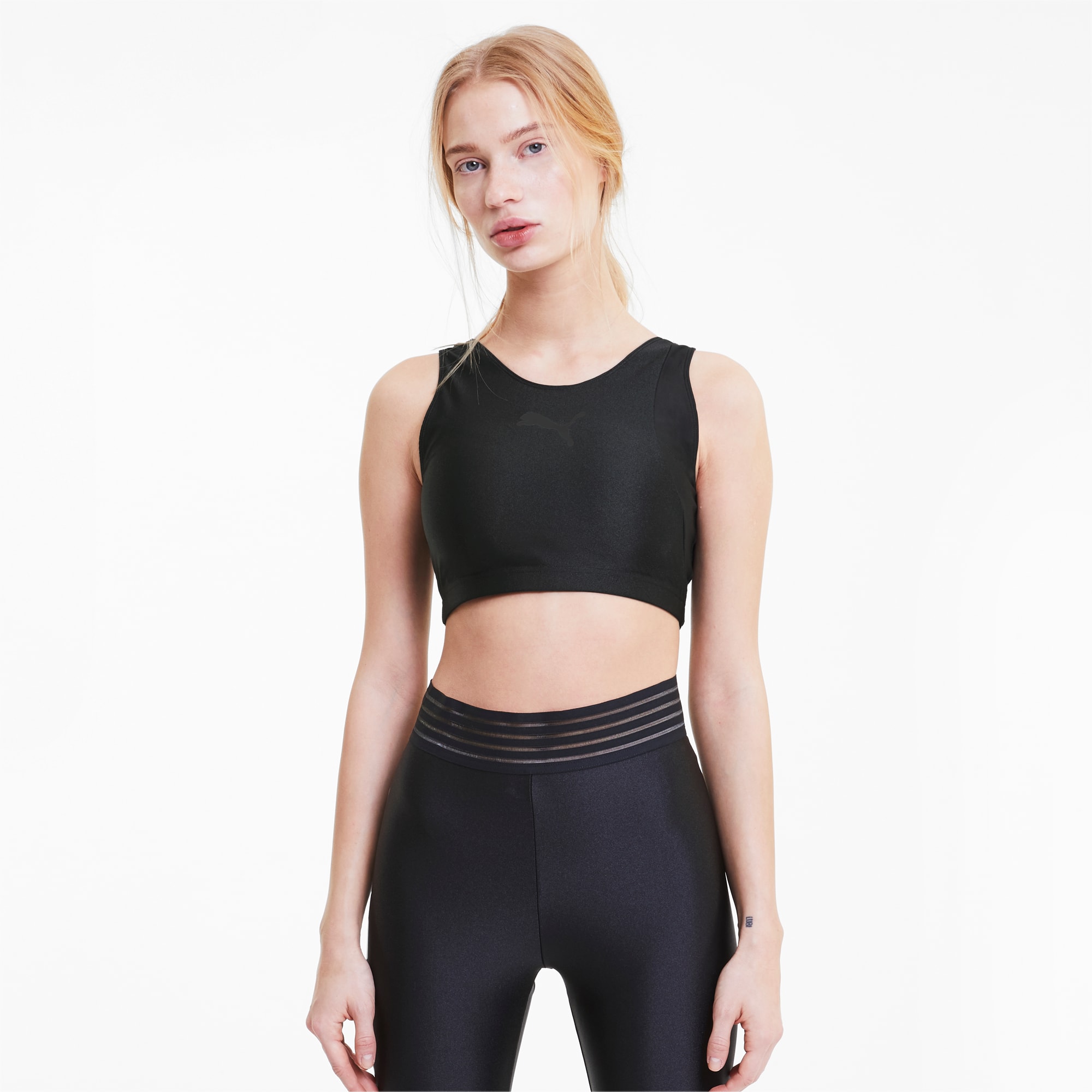 PUMA Top soutien-gorge Evide femme, Noir, Taille XS, Vêtements