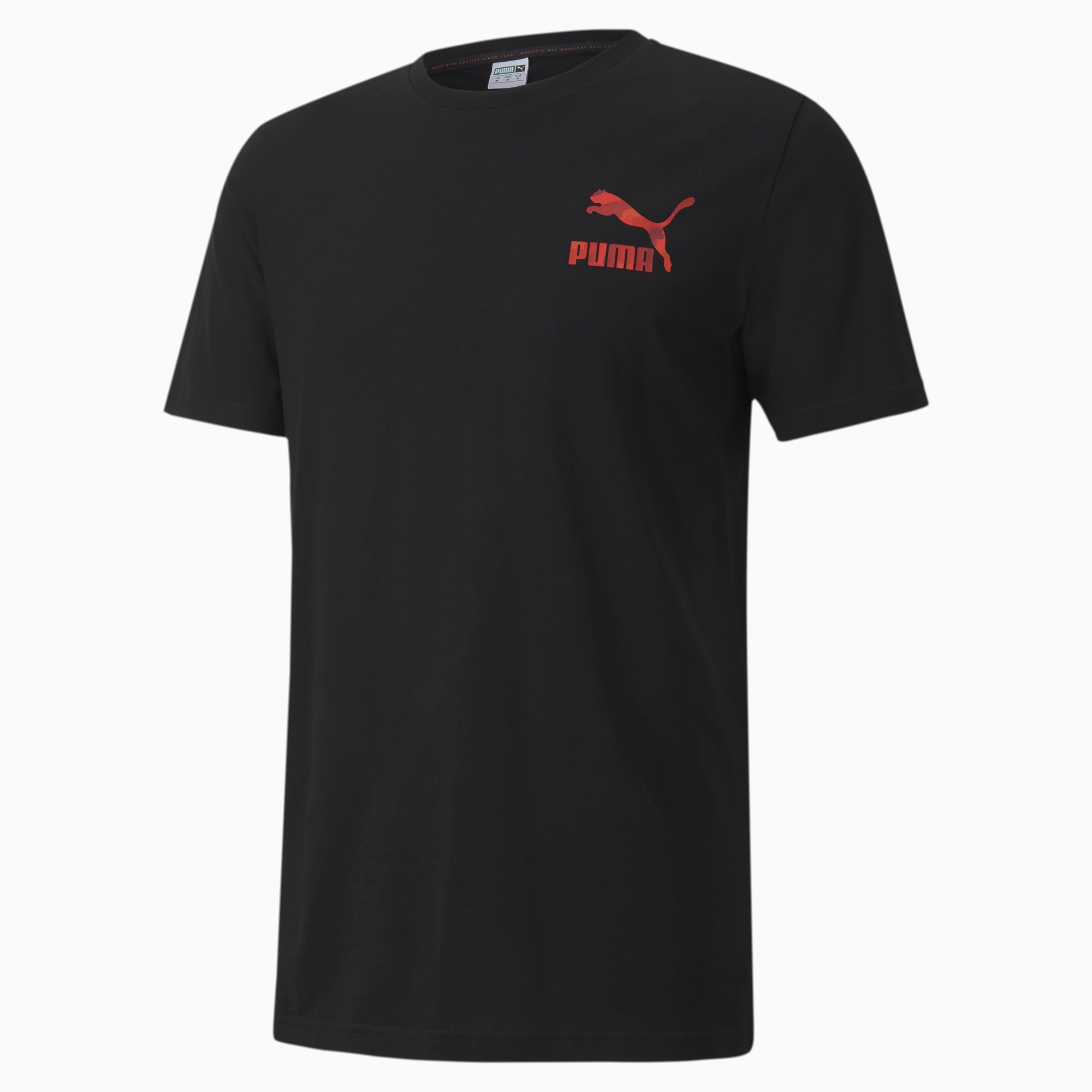 PUMA T-Shirt Classics Graphic Logo pour Homme, Noir, Taille M, Vêtements