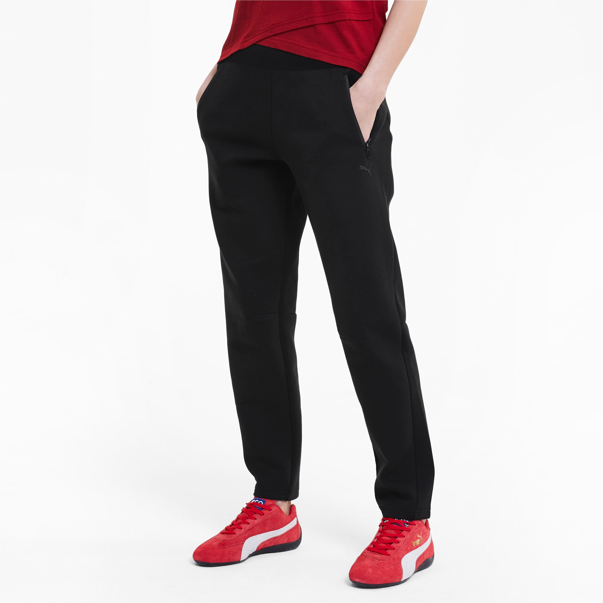 PUMA Pantalon en sweat Scuderia Ferrari Style pour Femme, Noir, Taille XS, Vêtements