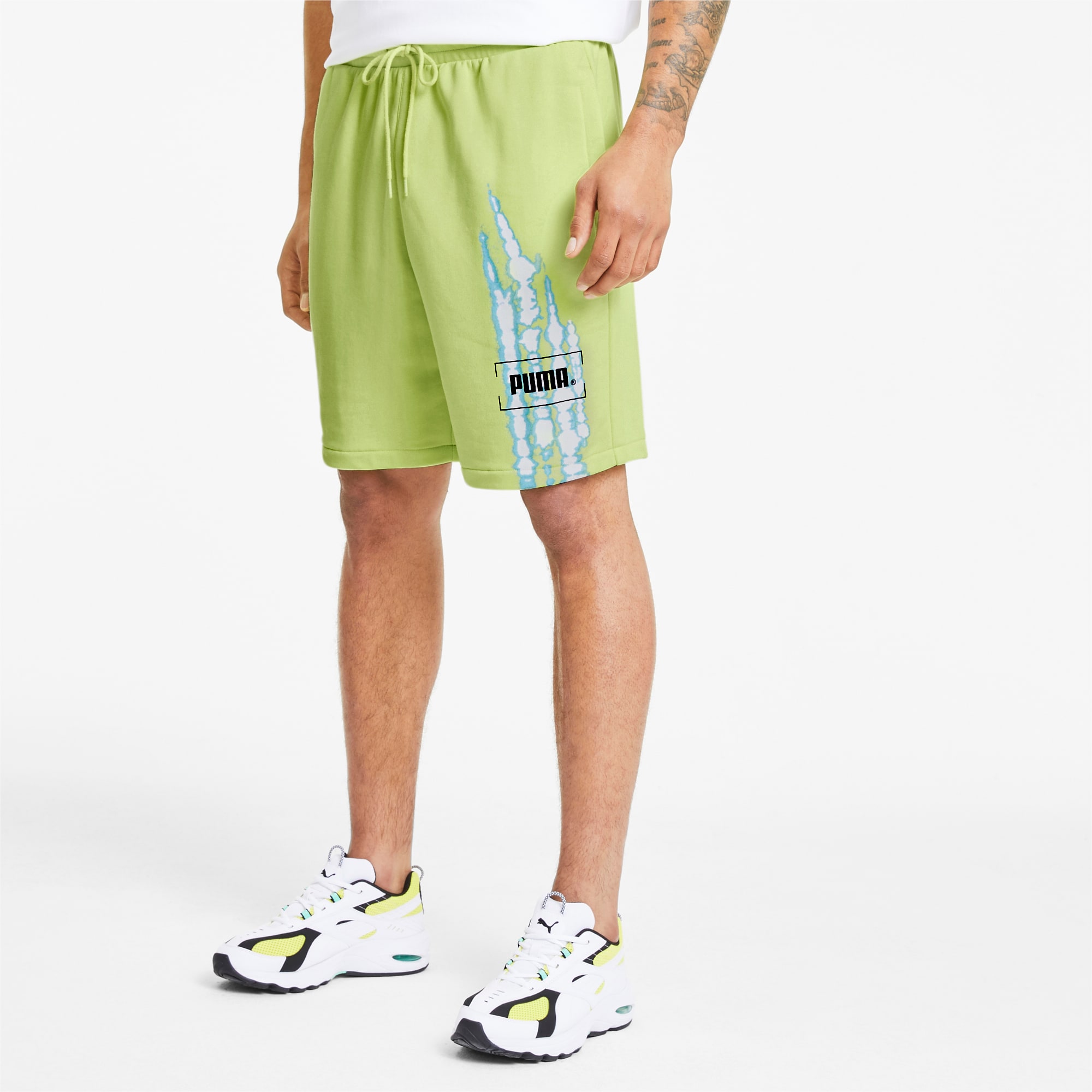 Tie Dye Graphic Knitted Men's Shorts