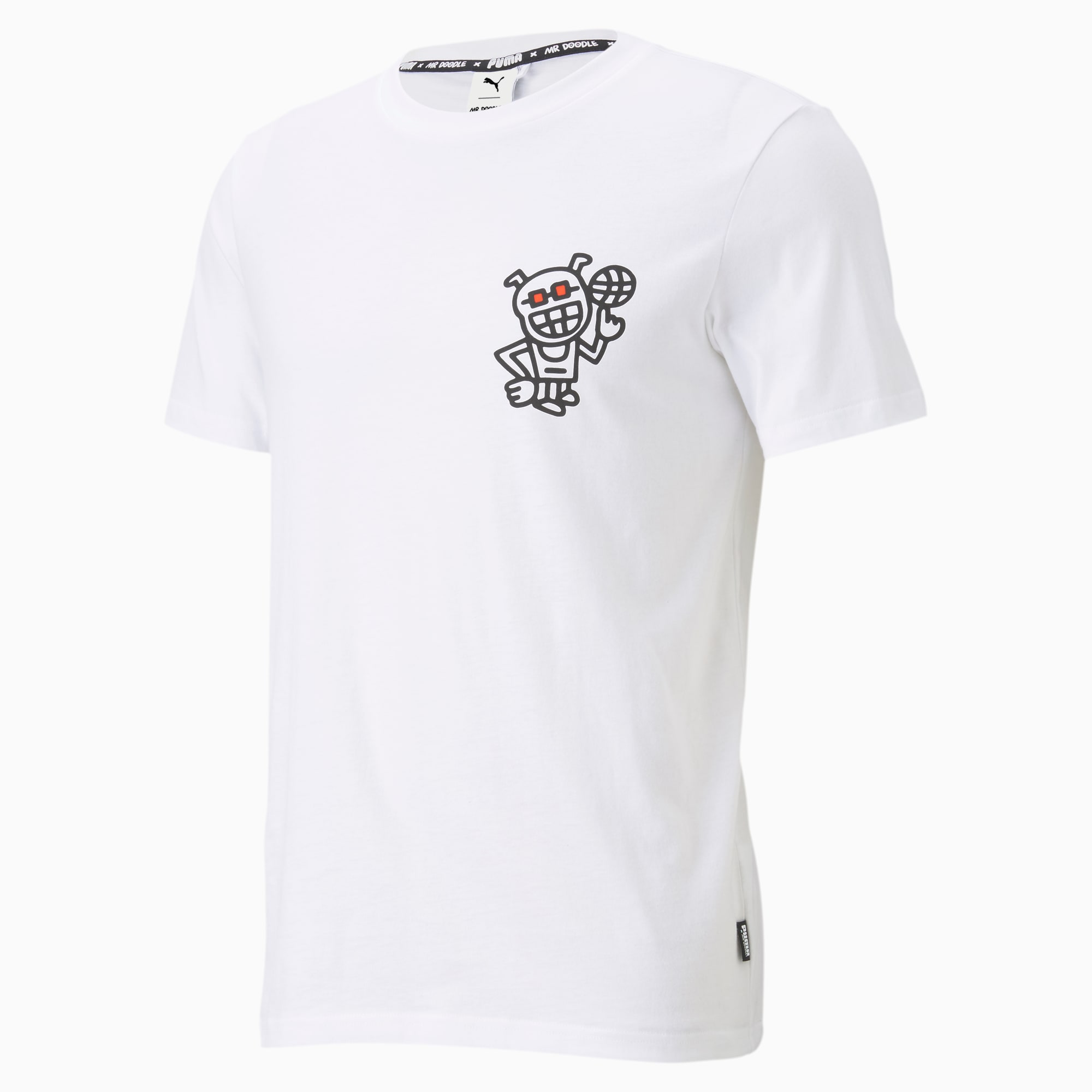 T-Shirt PUMA x MR DOODLE pour Homme, Blanc, Taille S, Vêtements