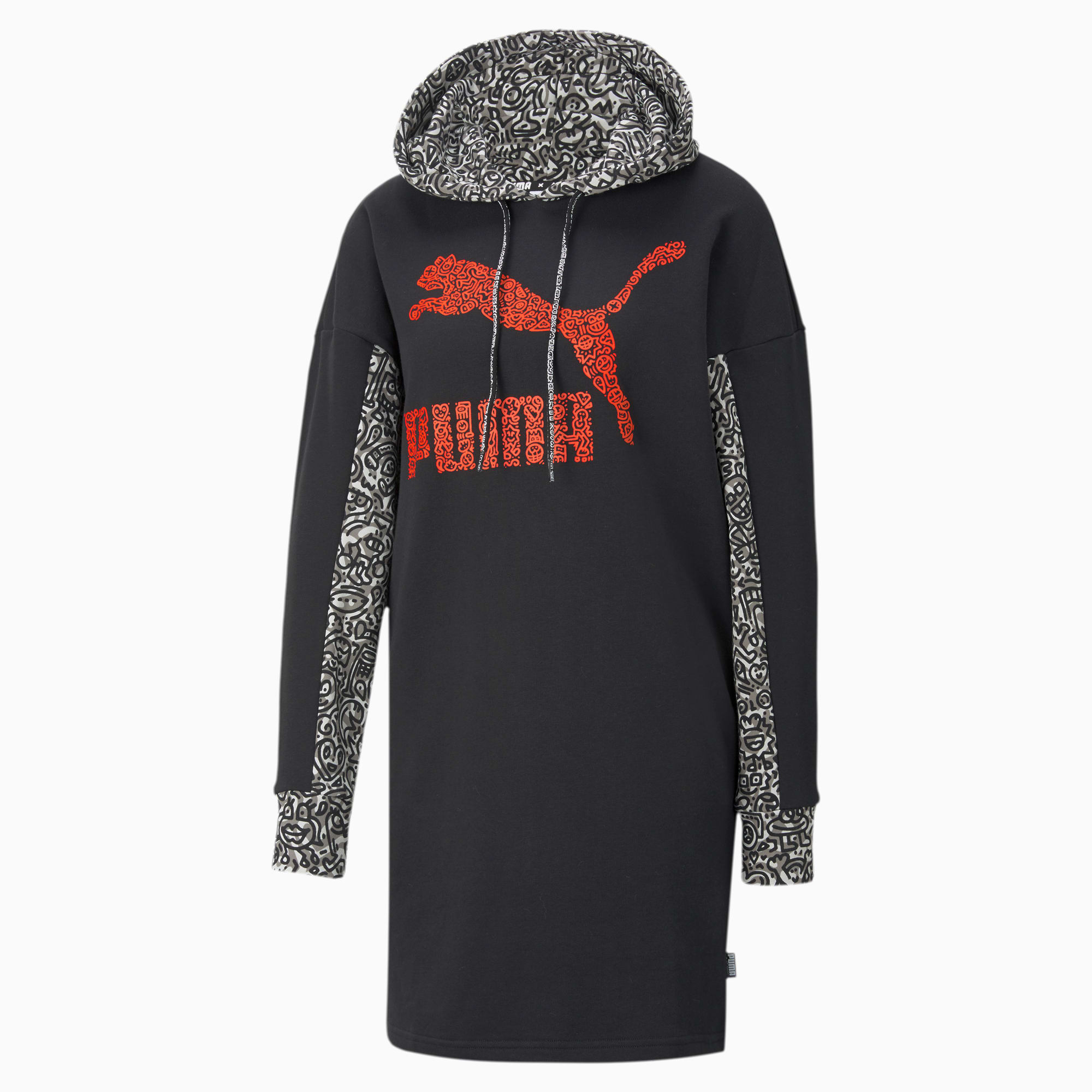 Robe à capuche PUMA x MR DOODLE pour Femme, Noir, Taille L, Vêtements