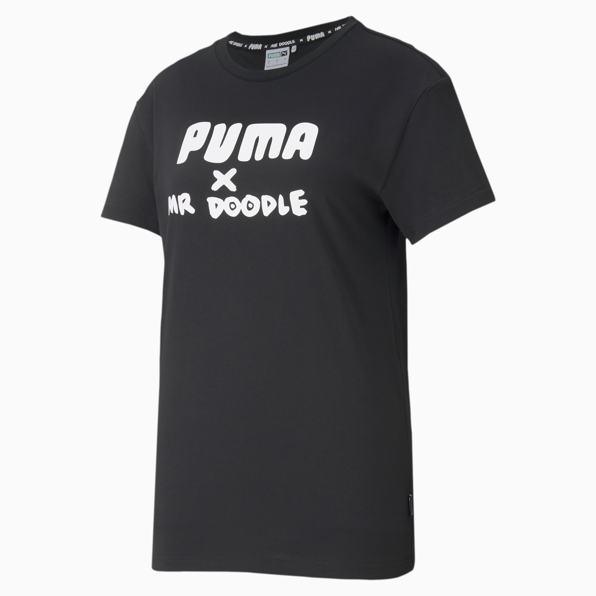 T-Shirt PUMA x MR DOODLE pour Femme, Noir, Taille L, Vêtements