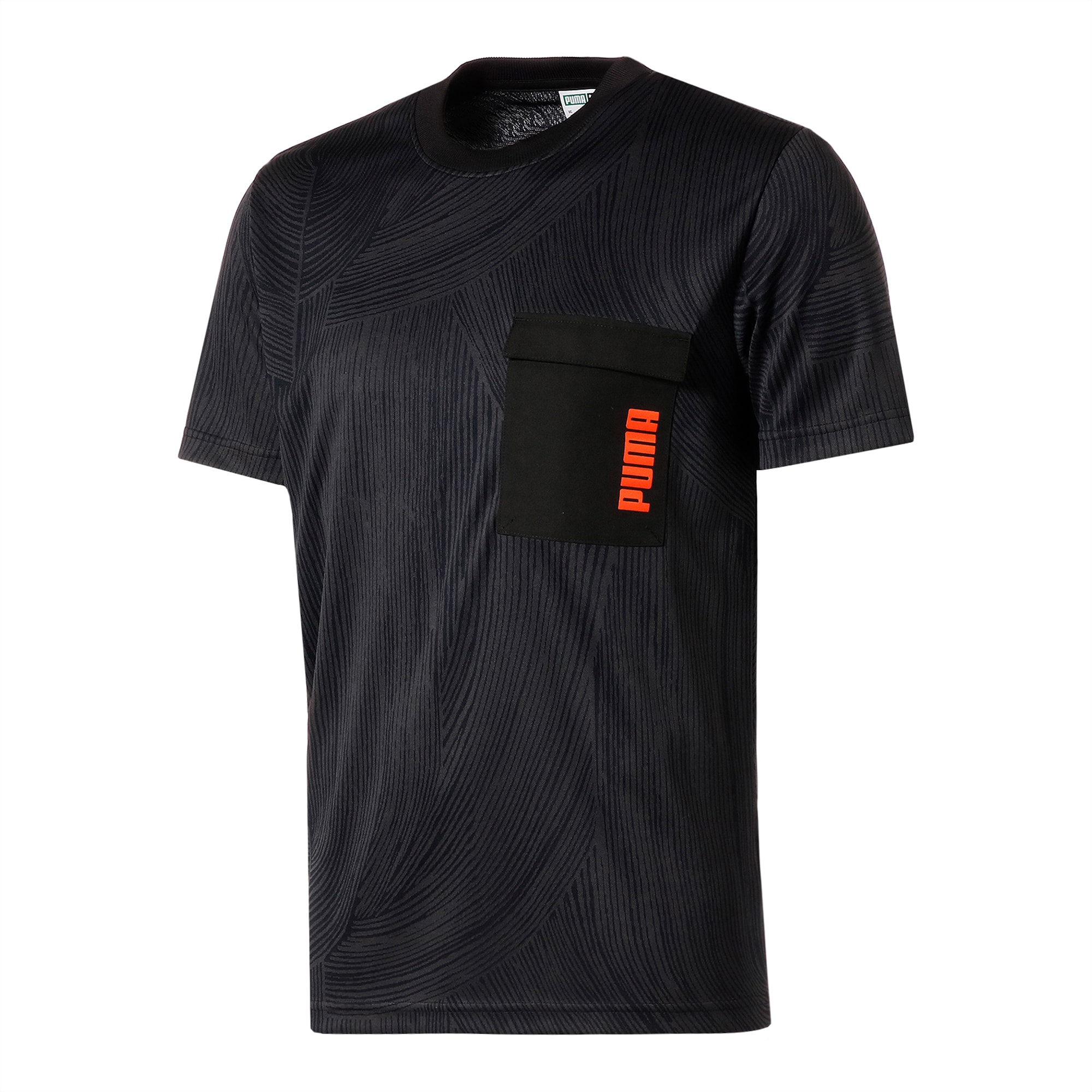 T-Shirt PUMA x CENTRAL SAINT MARTINS Jacquard, Noir, Taille L, Vêtements