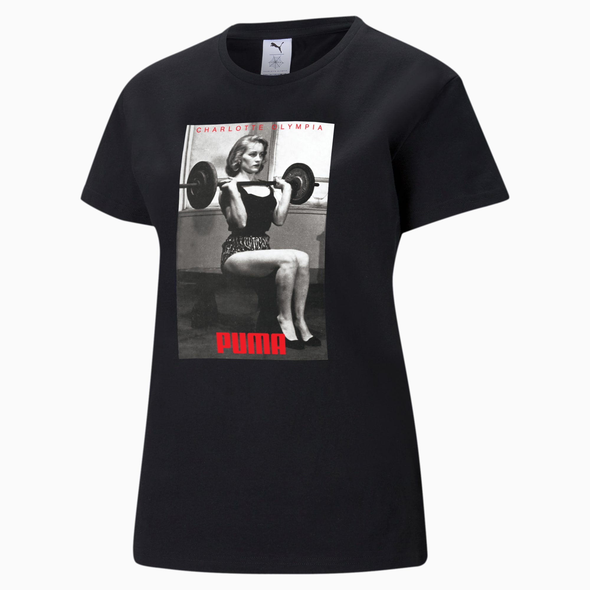 T-Shirt décontracté PUMA x CHARLOTTE OLYMPIA, Noir, Taille S, Vêtements