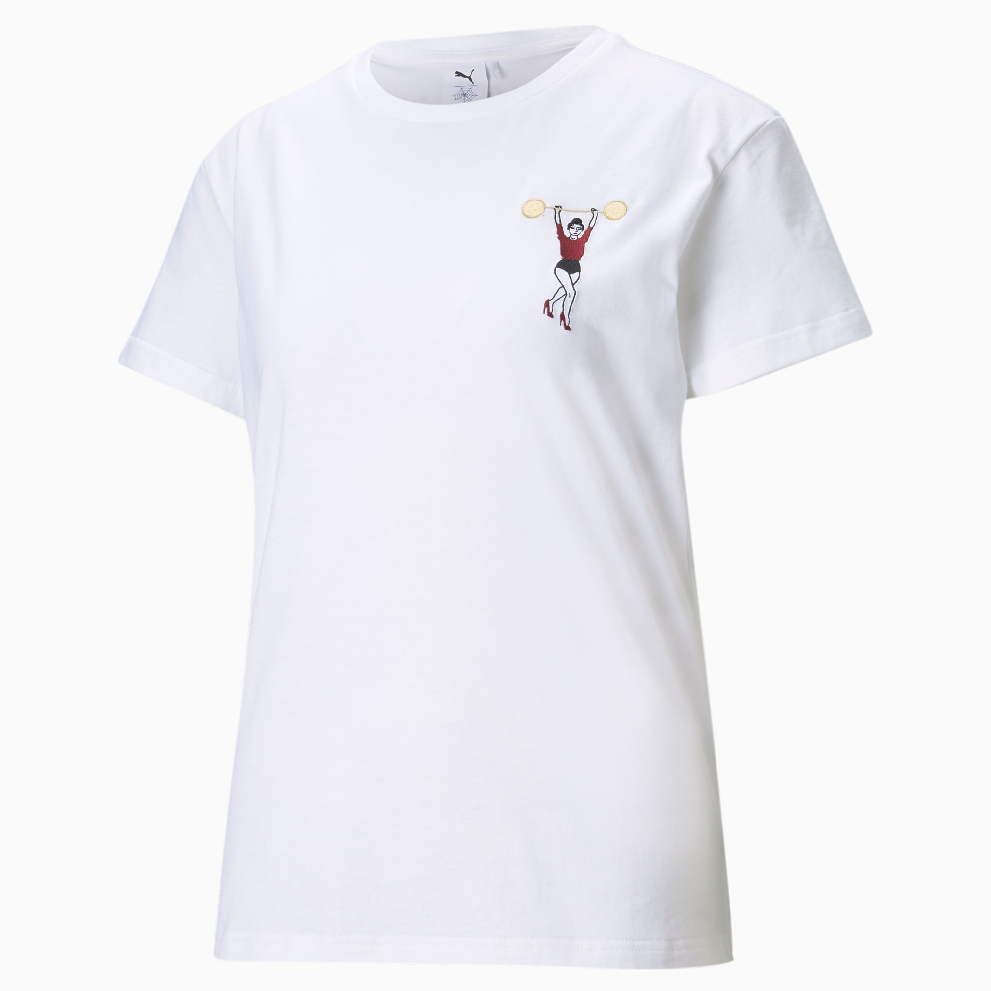 T-Shirt décontracté PUMA x CHARLOTTE OLYMPIA pour Femme, Blanc, Taille L, Vêtements