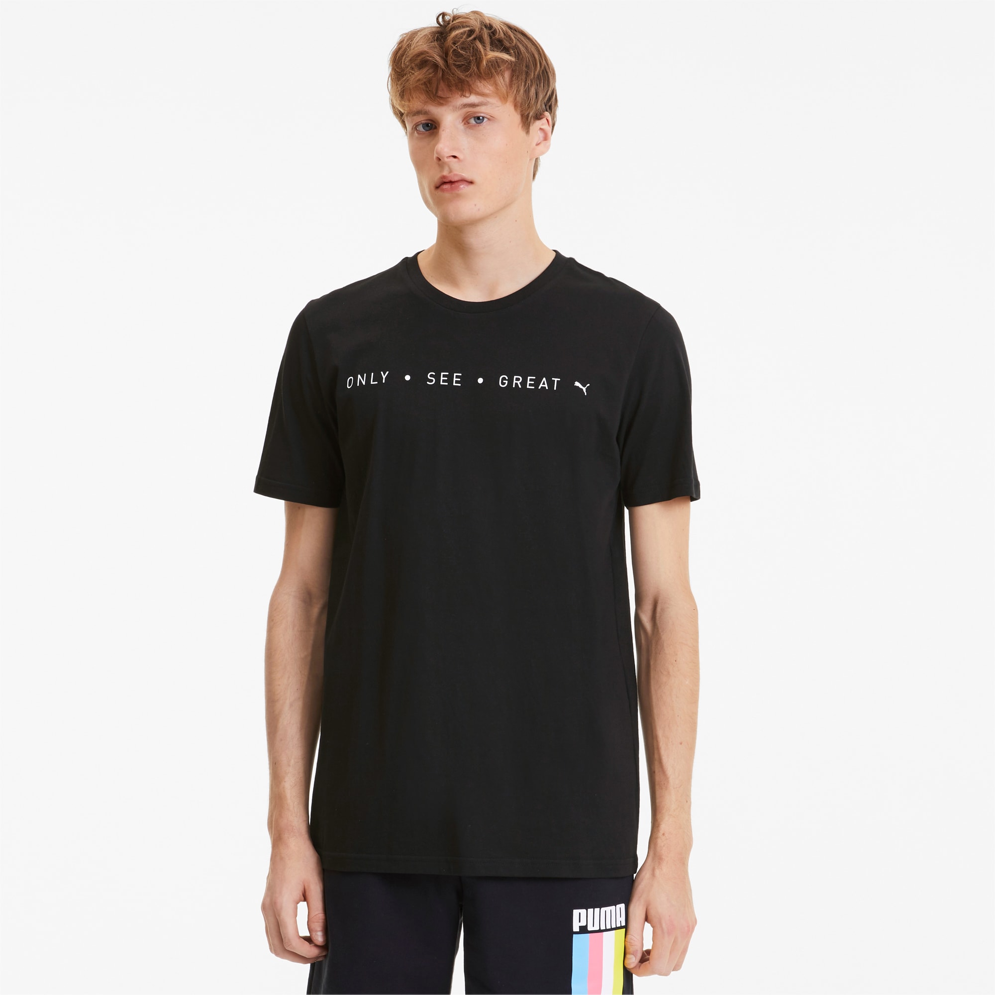 PUMA T-Shirt Only See Great pour Homme, Noir, Taille L, Vêtements