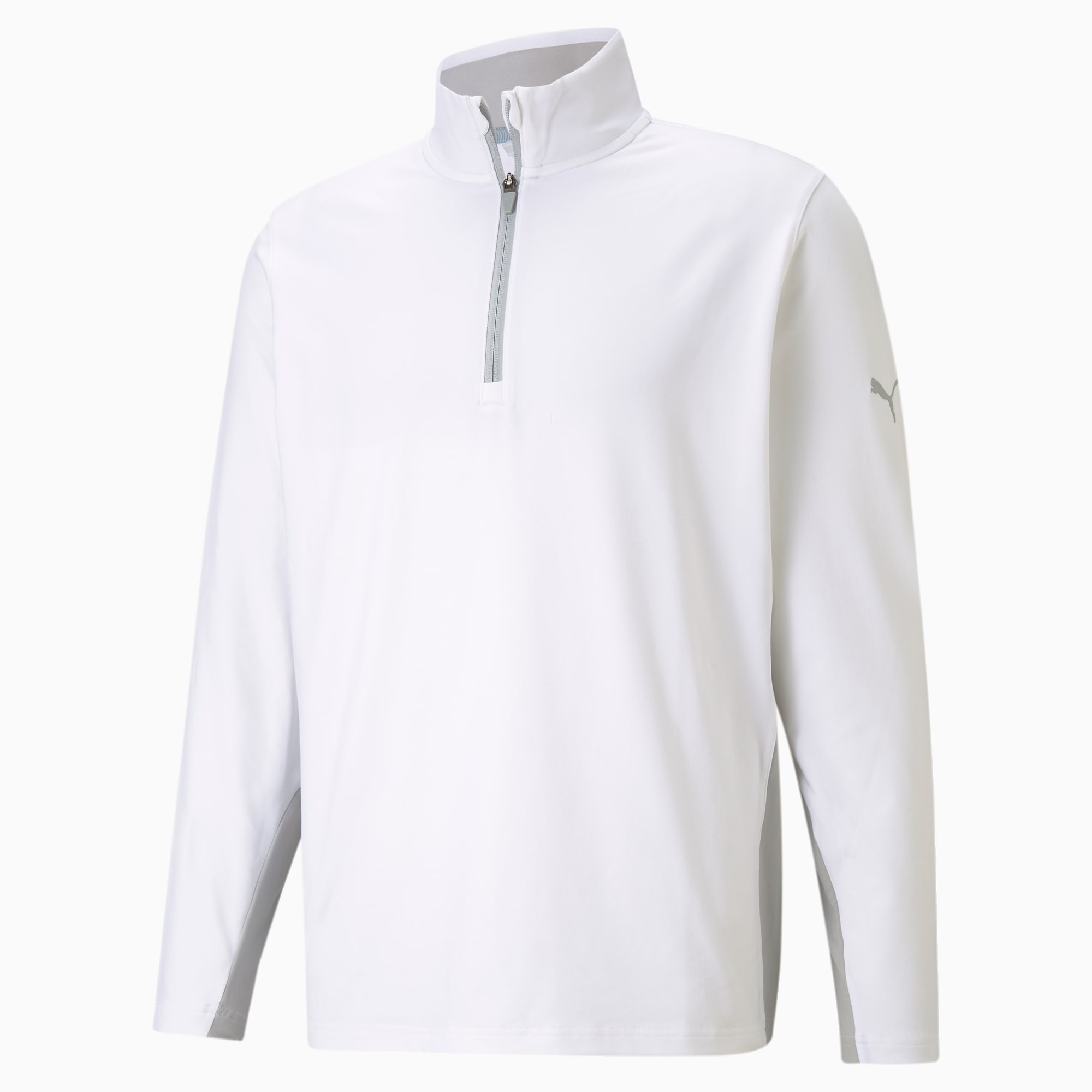 PUMA Gamer Quarter-Zip Men's Golf Sweatshirt, Bright White, Size S, Clothing