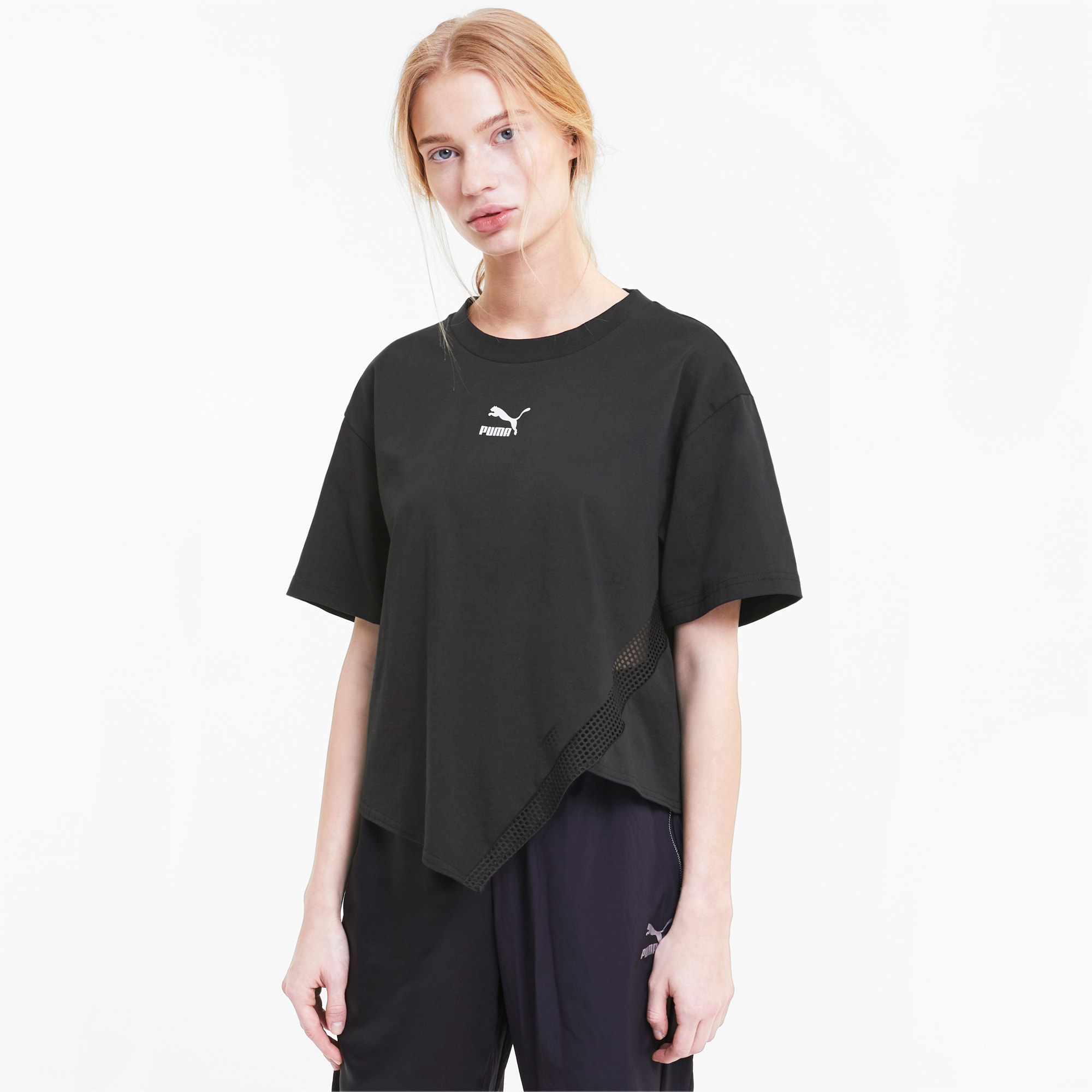 PUMA T-Shirt T7 2020 Fashion pour Femme, Noir, Taille XS, Vêtements