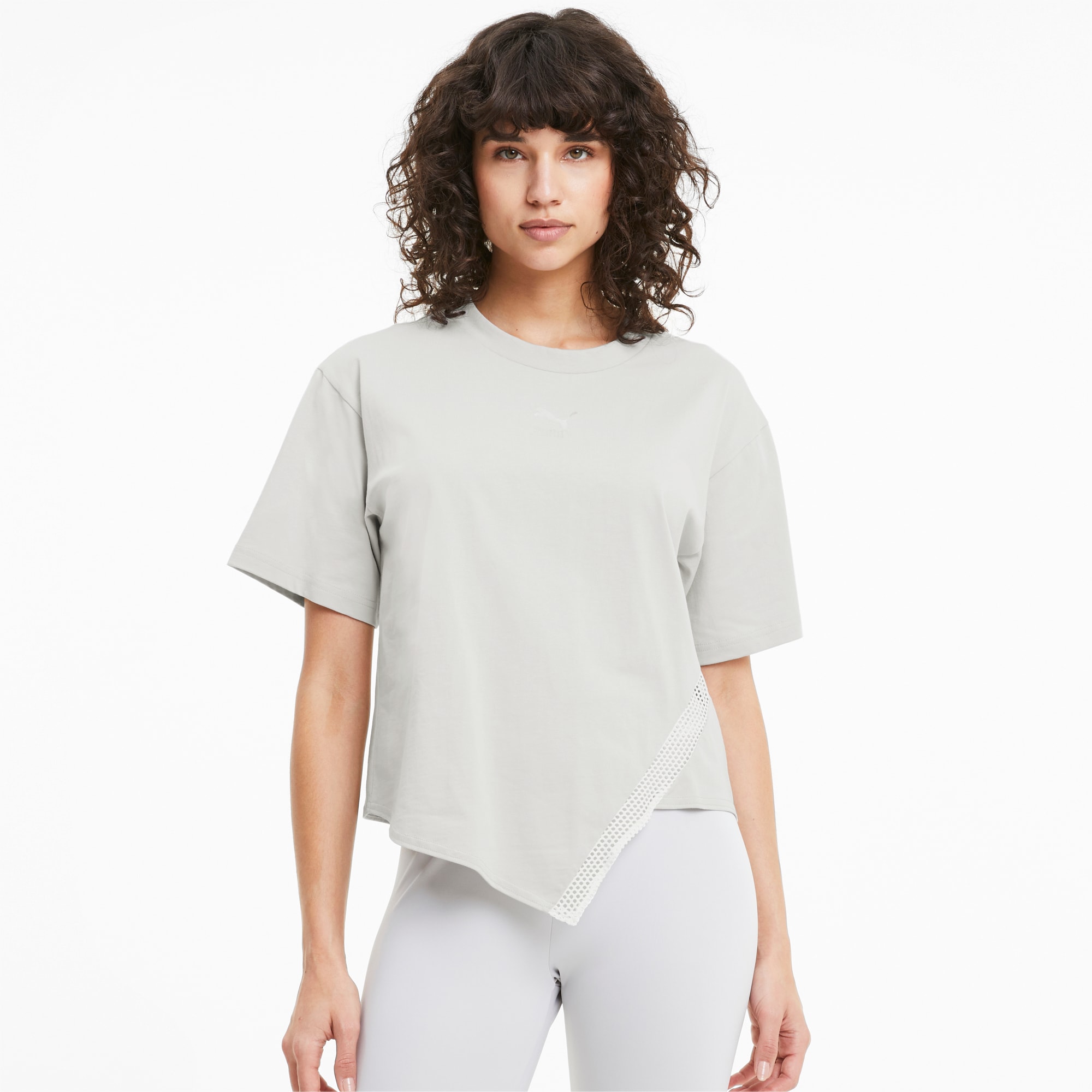 PUMA T-Shirt T7 2020 Fashion pour Femme, Gris, Taille S, Vêtements