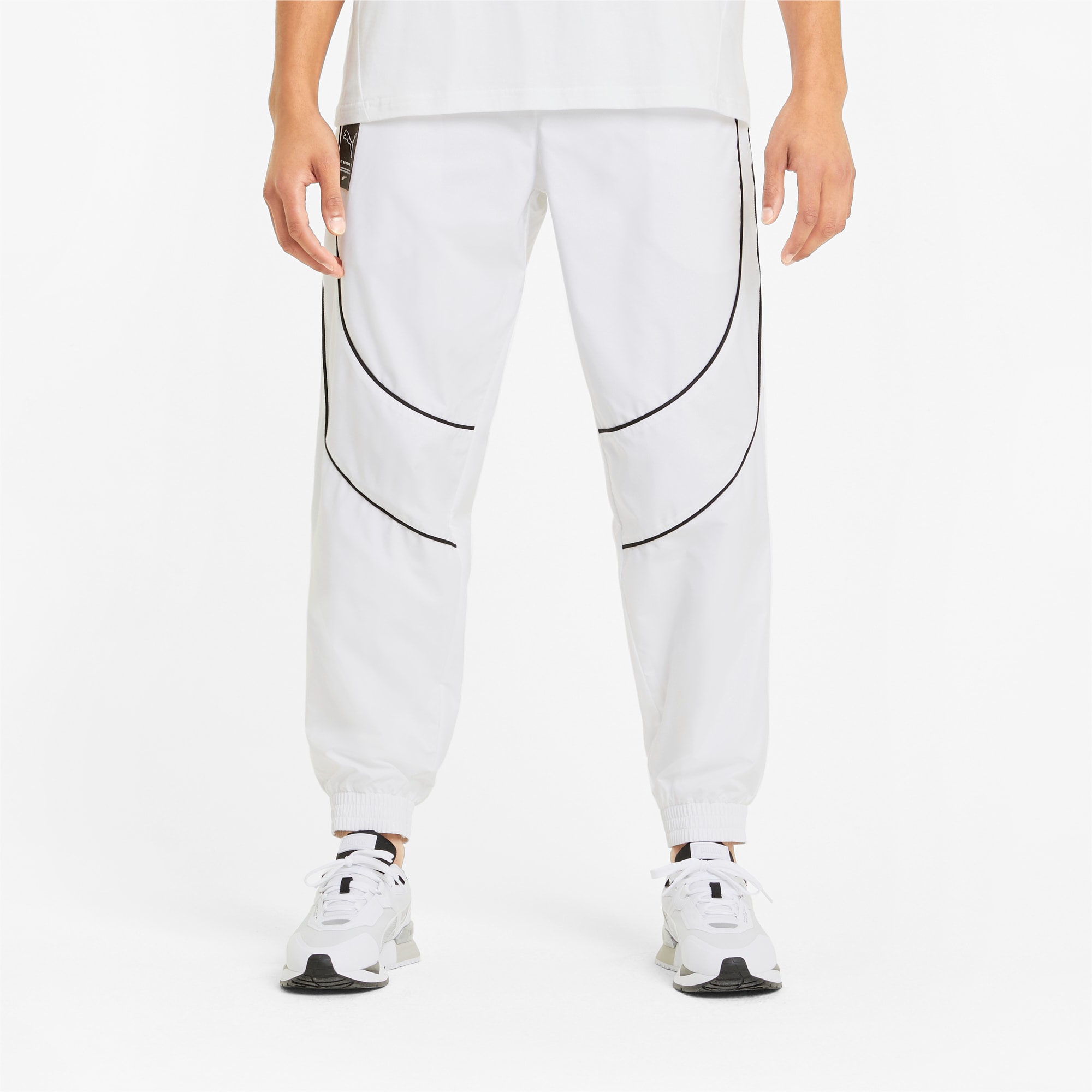 PUMA Pantalon de survêtement Avenir homme, Blanc, Taille XL, Vêtements