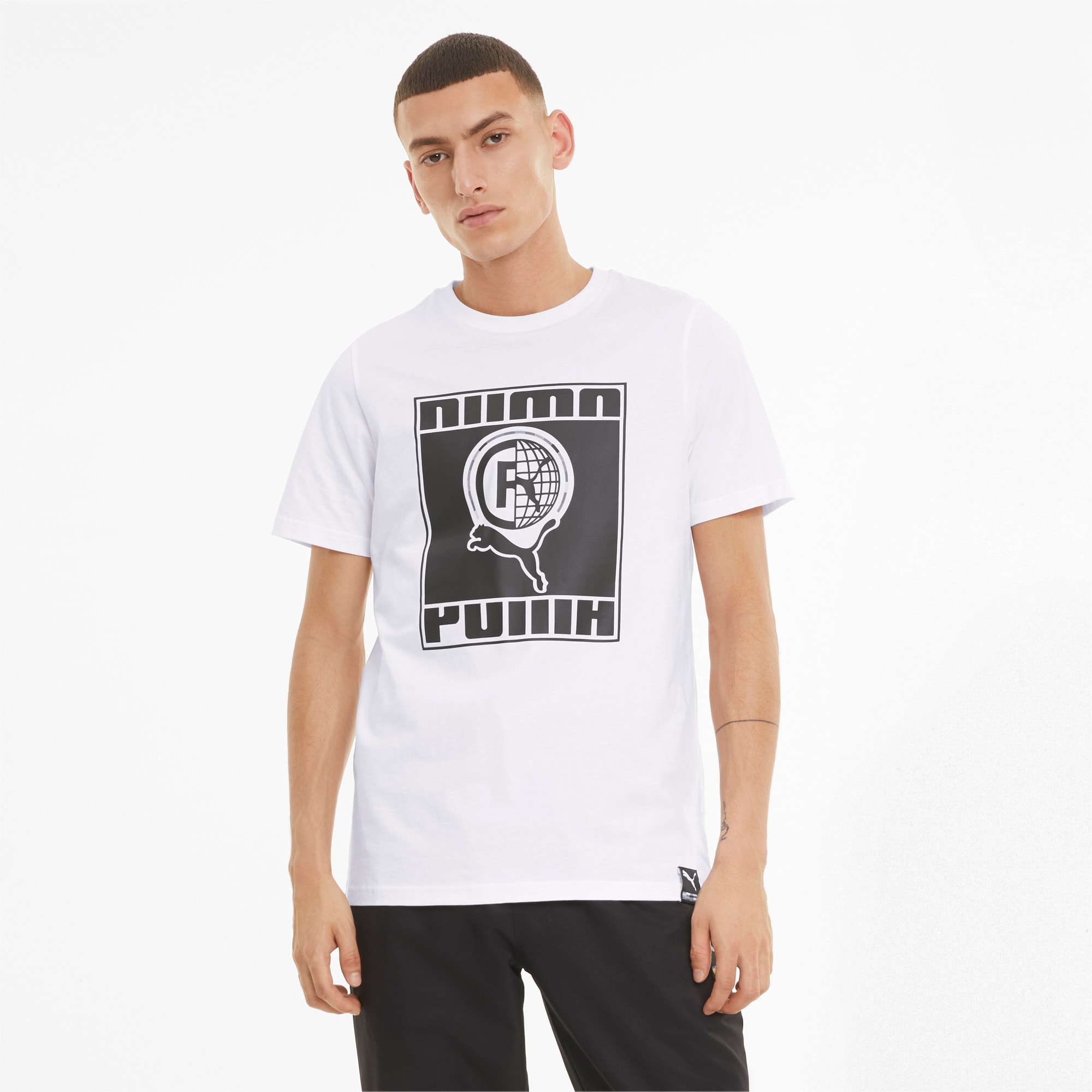 T-Shirt PUMA International homme, Blanc, Taille S, Vêtements