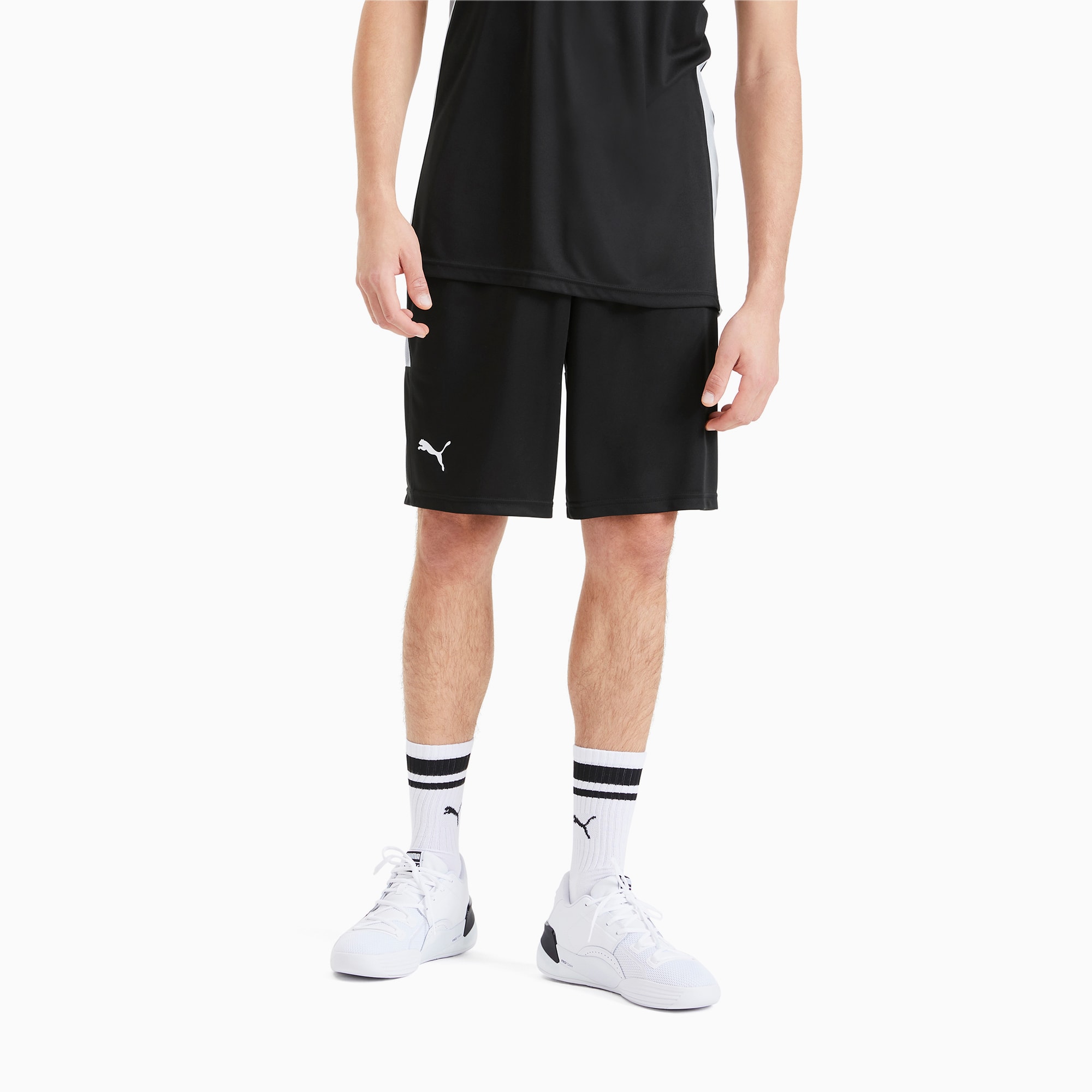 PUMA Short de basketball pour Homme, Noir, Taille XXL, Vêtements