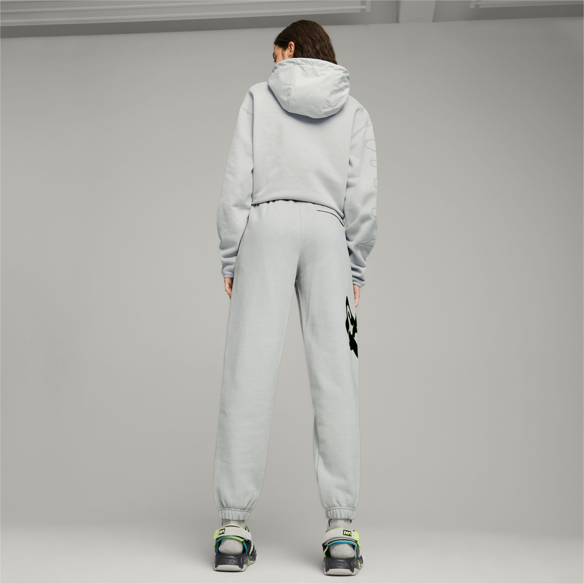 Men's PUMA X Perks And Mini Graphic Sweatpants, Flat Light Grey