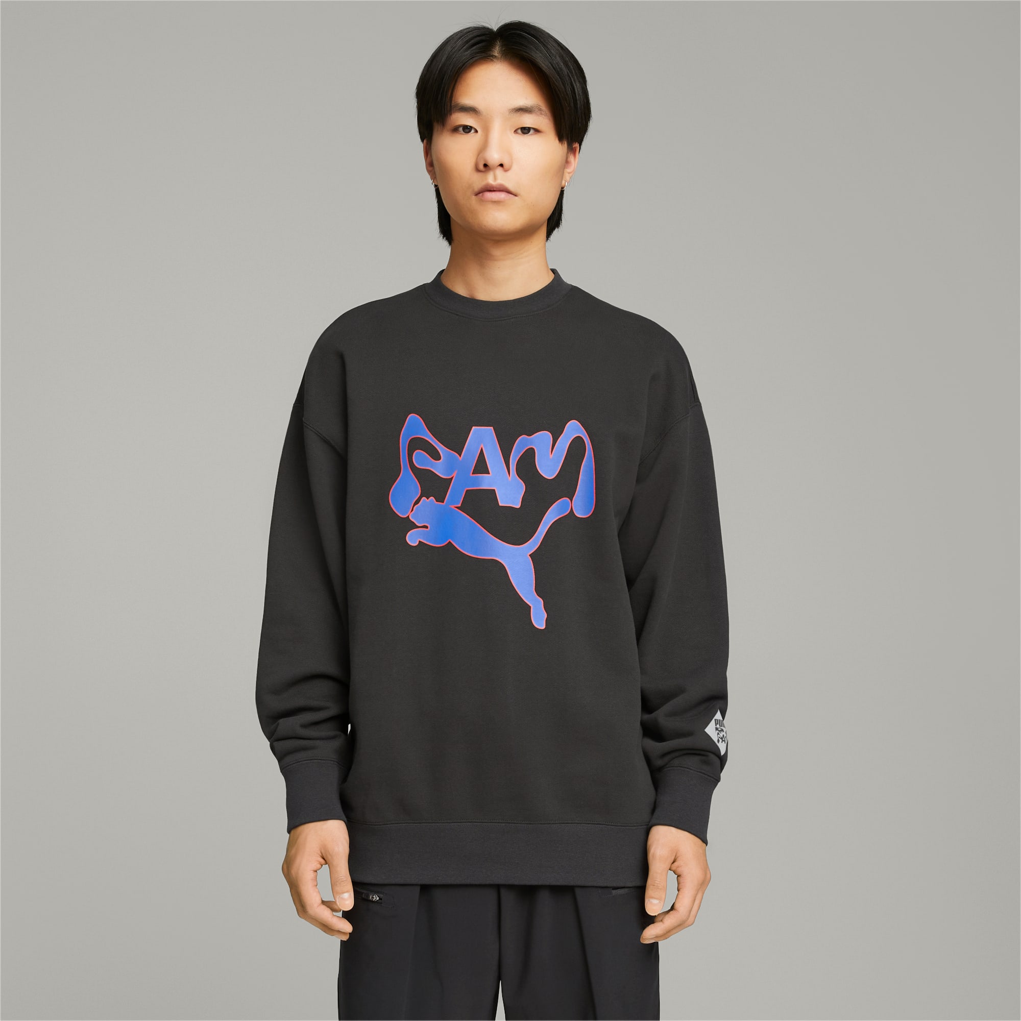 Men's PUMA X Perks And Mini Crewneck Sweatshirt, Black, Size XXS, Clothing