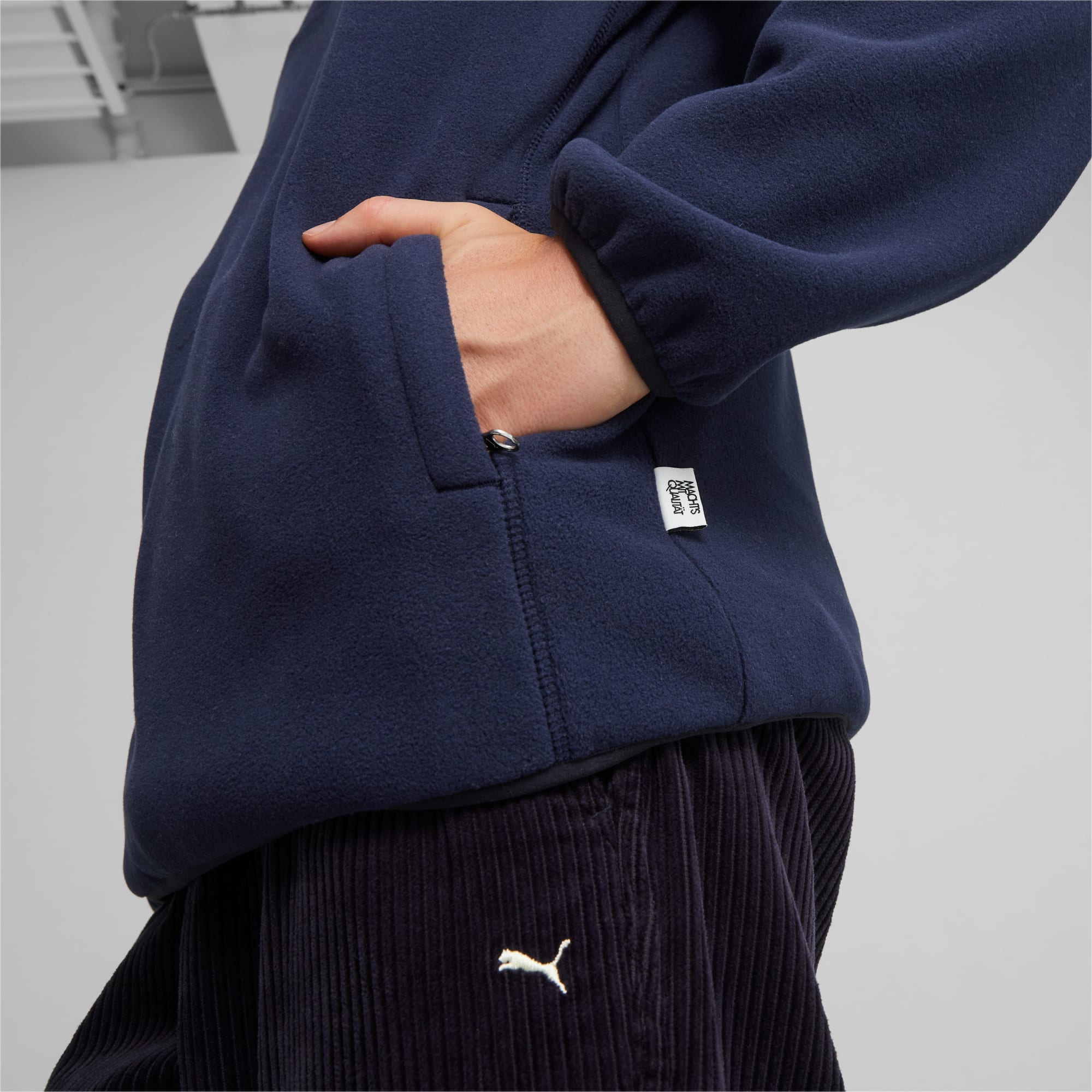 PUMA MMQ Polarfleece-Pullover Für Herren, Blau, Größe: M, Kleidung