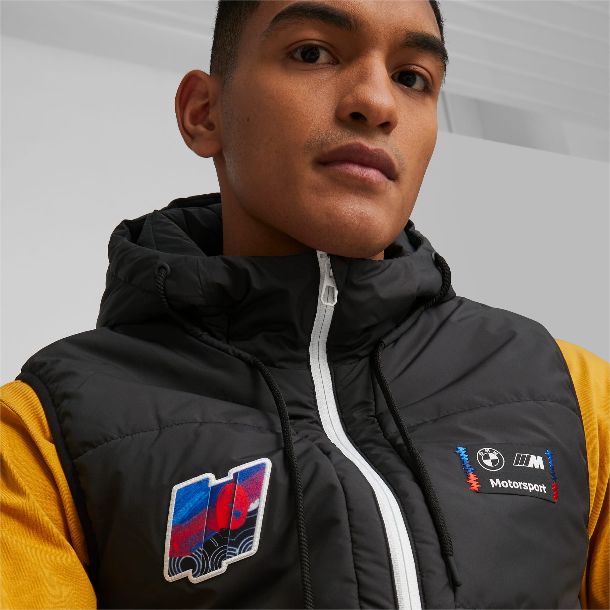 PUMA BMW M Motorsport Statement Race Vest Men's Jacket, Black, Size M, Clothing