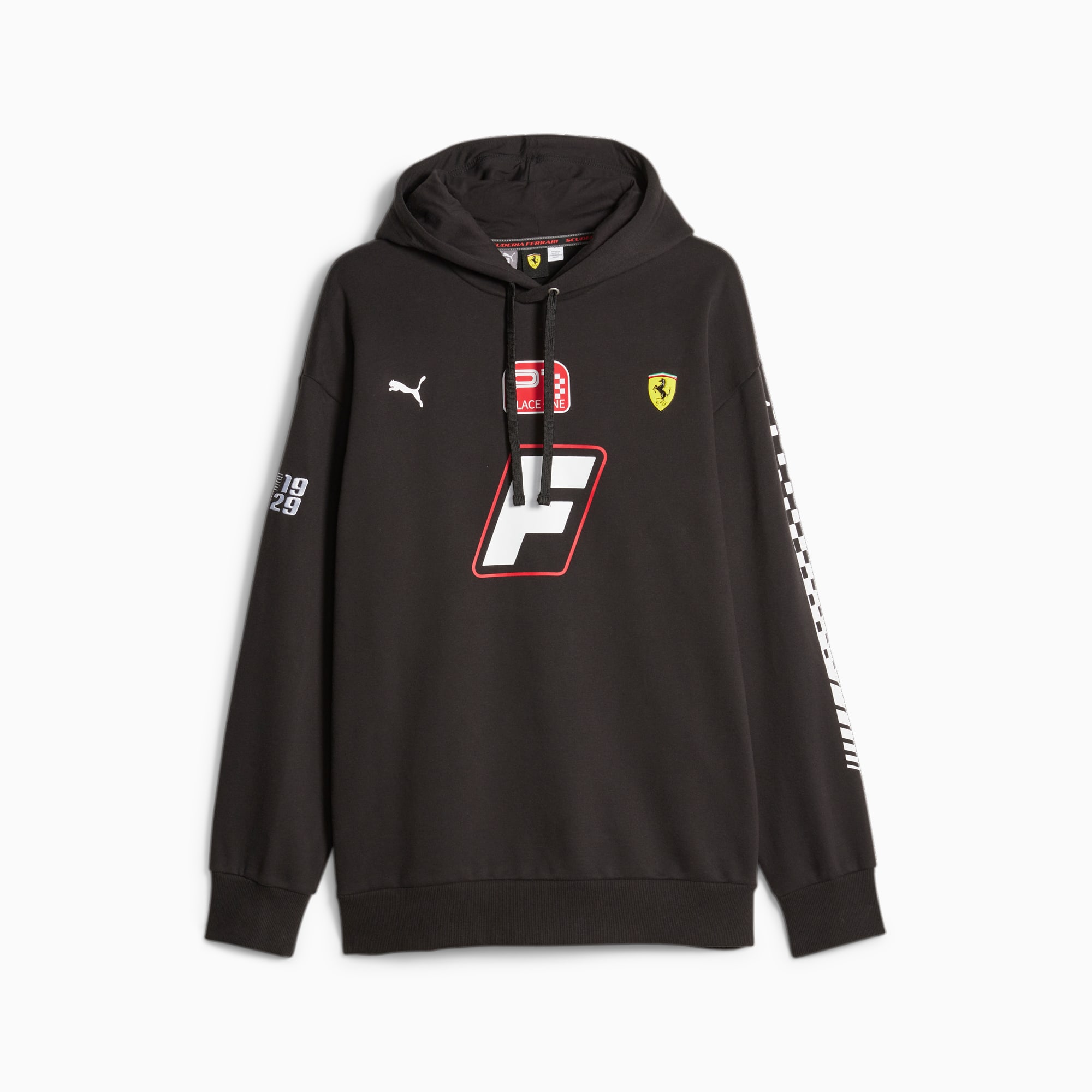 PUMA Scuderia Ferrari Race Garage Crew Men's Hoodie, Black, Size XS, Clothing