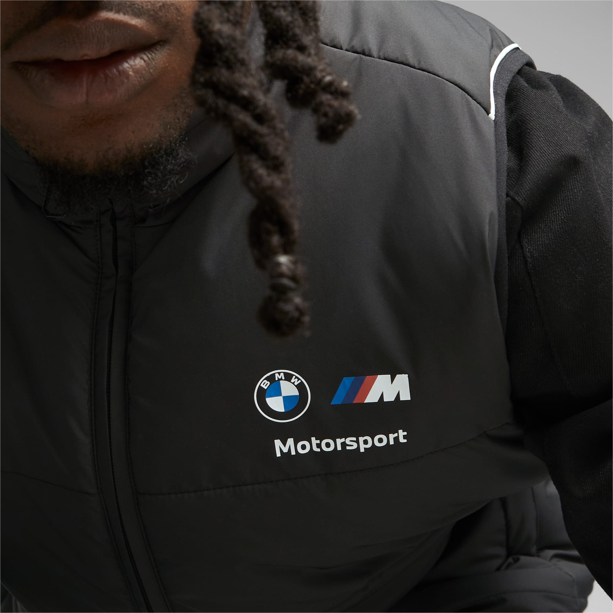 PUMA BMW M Motorsport Men's Mt7 Padded Vest Men's Jacket, Black, Size L, Clothing