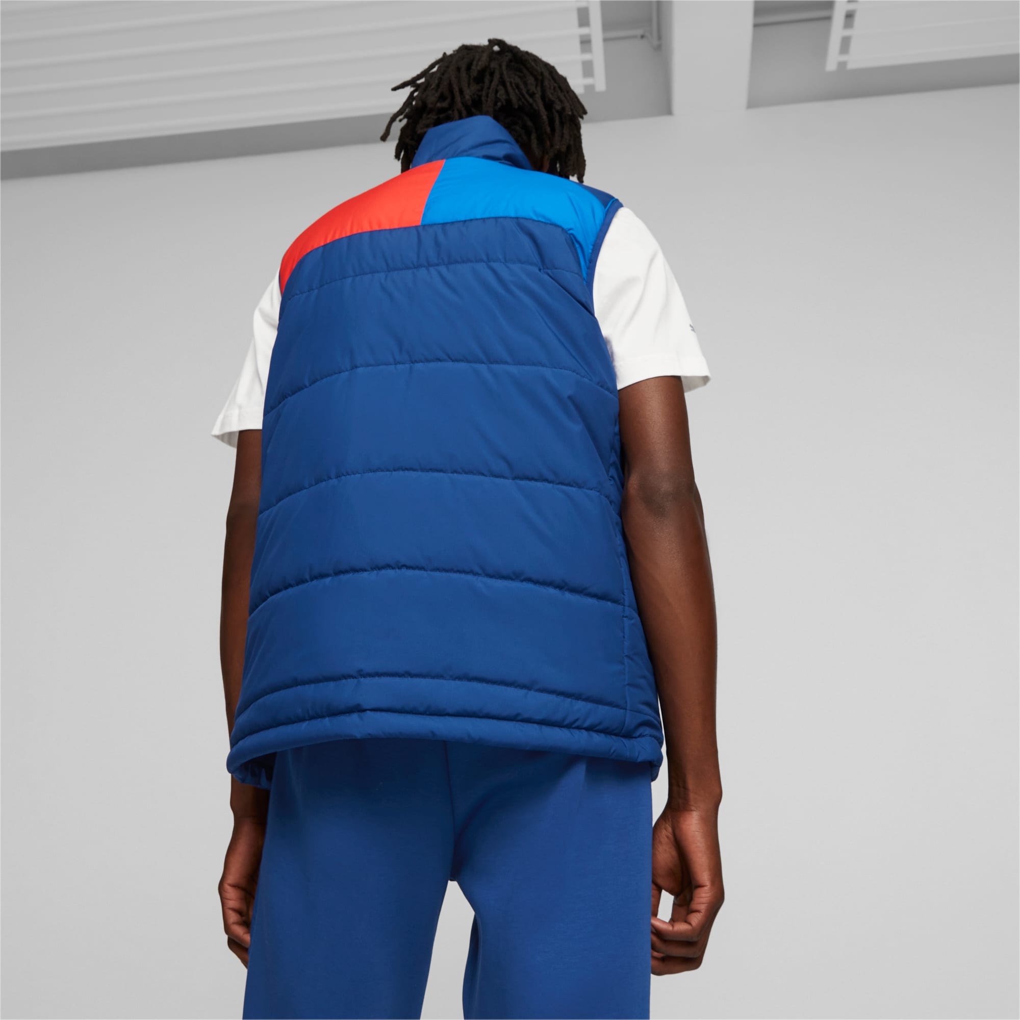 PUMA BMW M Motorsport Men's Mt7 Padded Vest Men's Jacket, Pro Blue/M Color, Size XL, Clothing