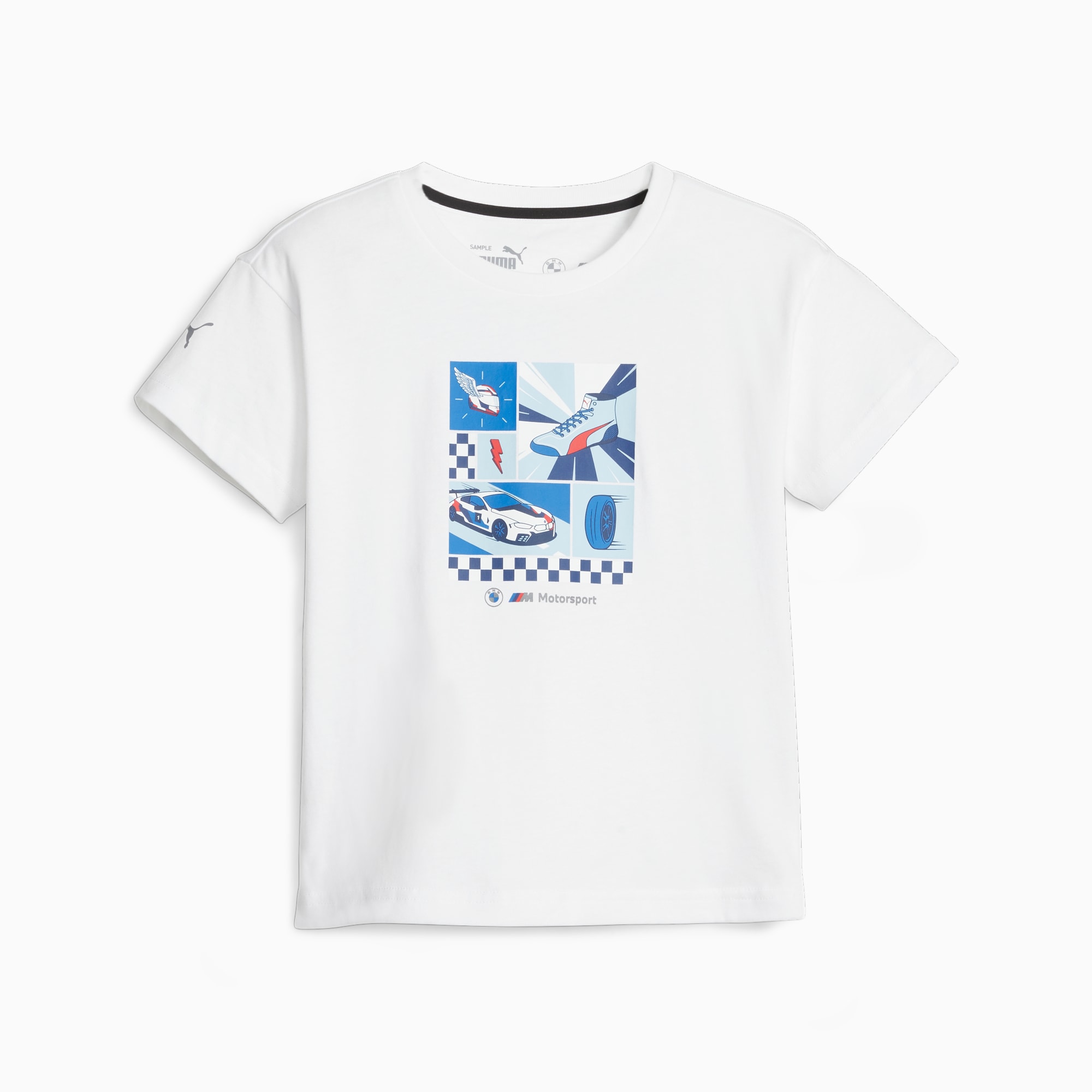 PUMA BMW M Motorsport Kids' Motorsport T-Shirt, White