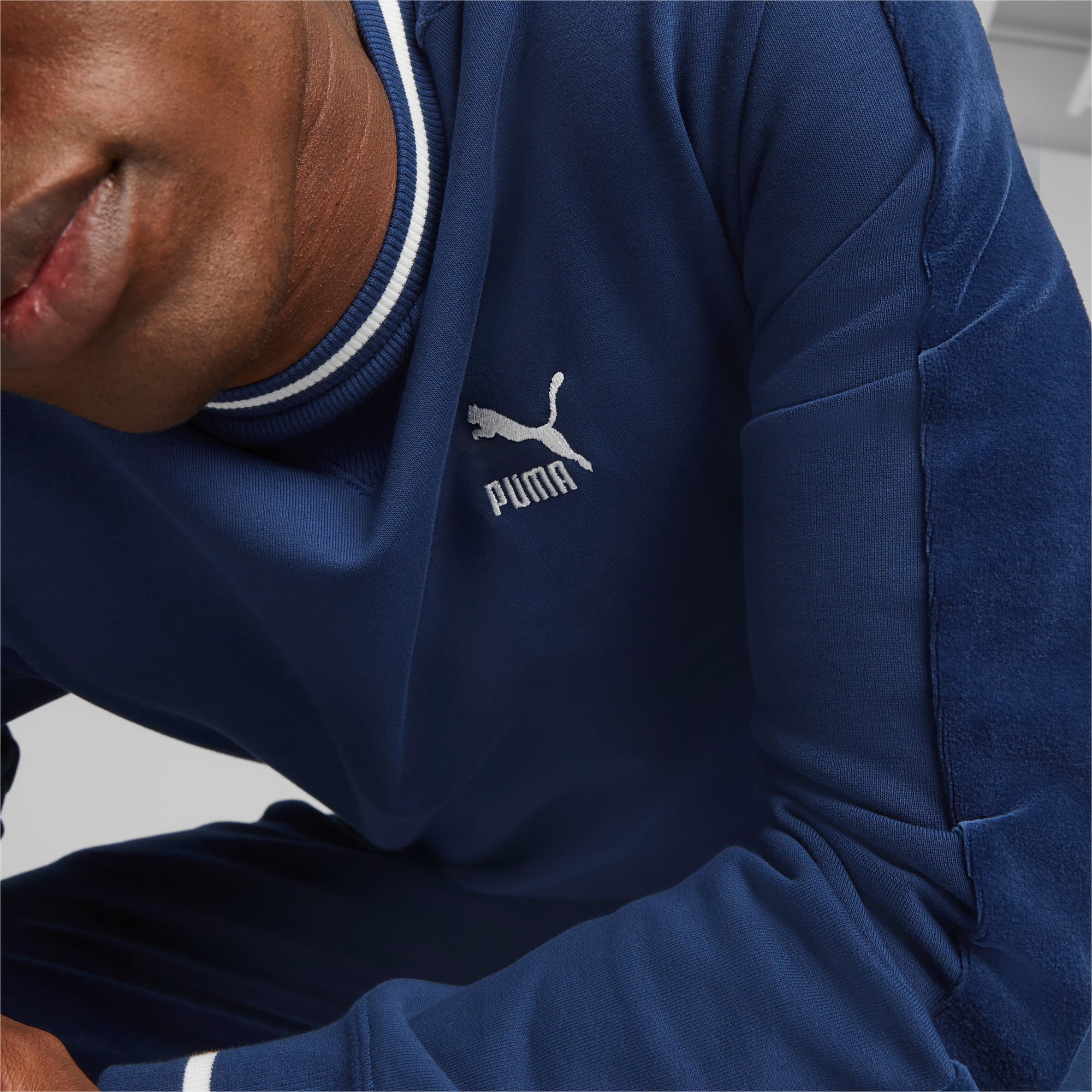 PUMA T7 Sport Men's Sweatshirt, Persian Blue, Size XS, Clothing