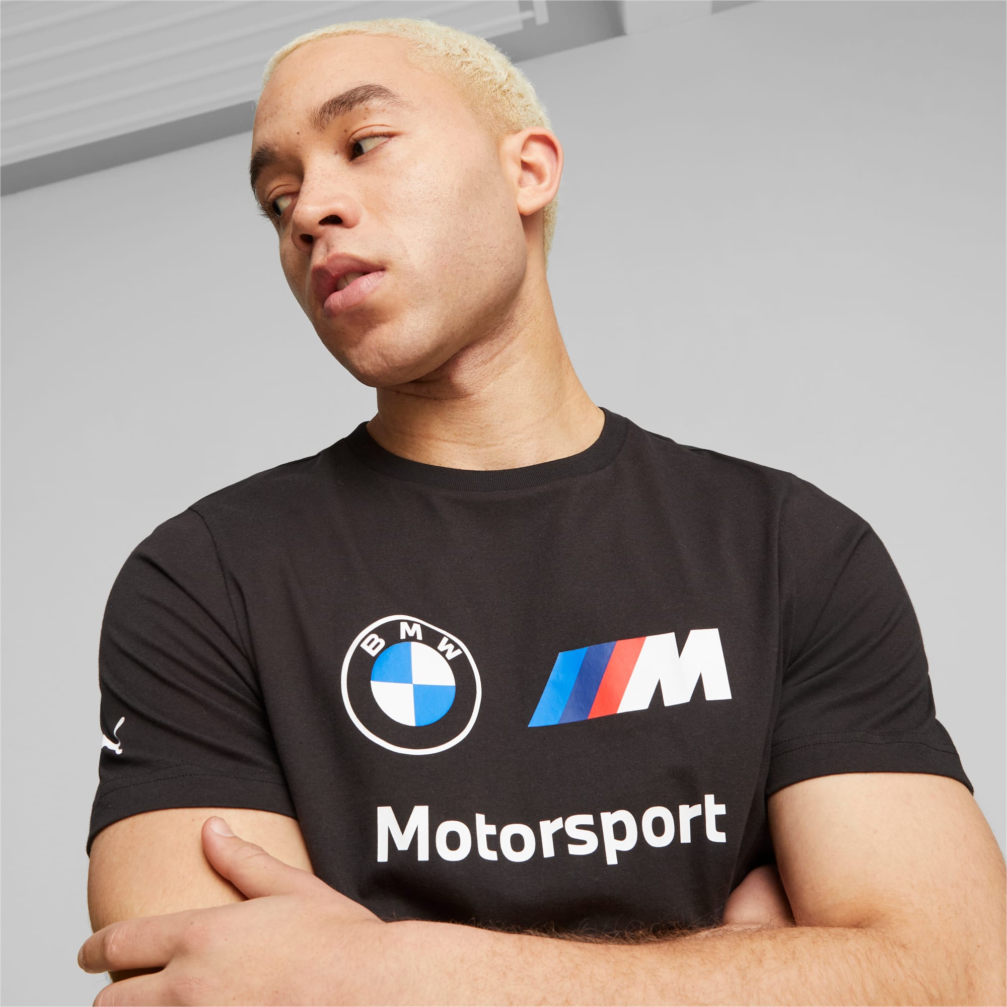 PUMA BMW M Motorsport ESS Logo T-shirt Voor Heren, Zwart