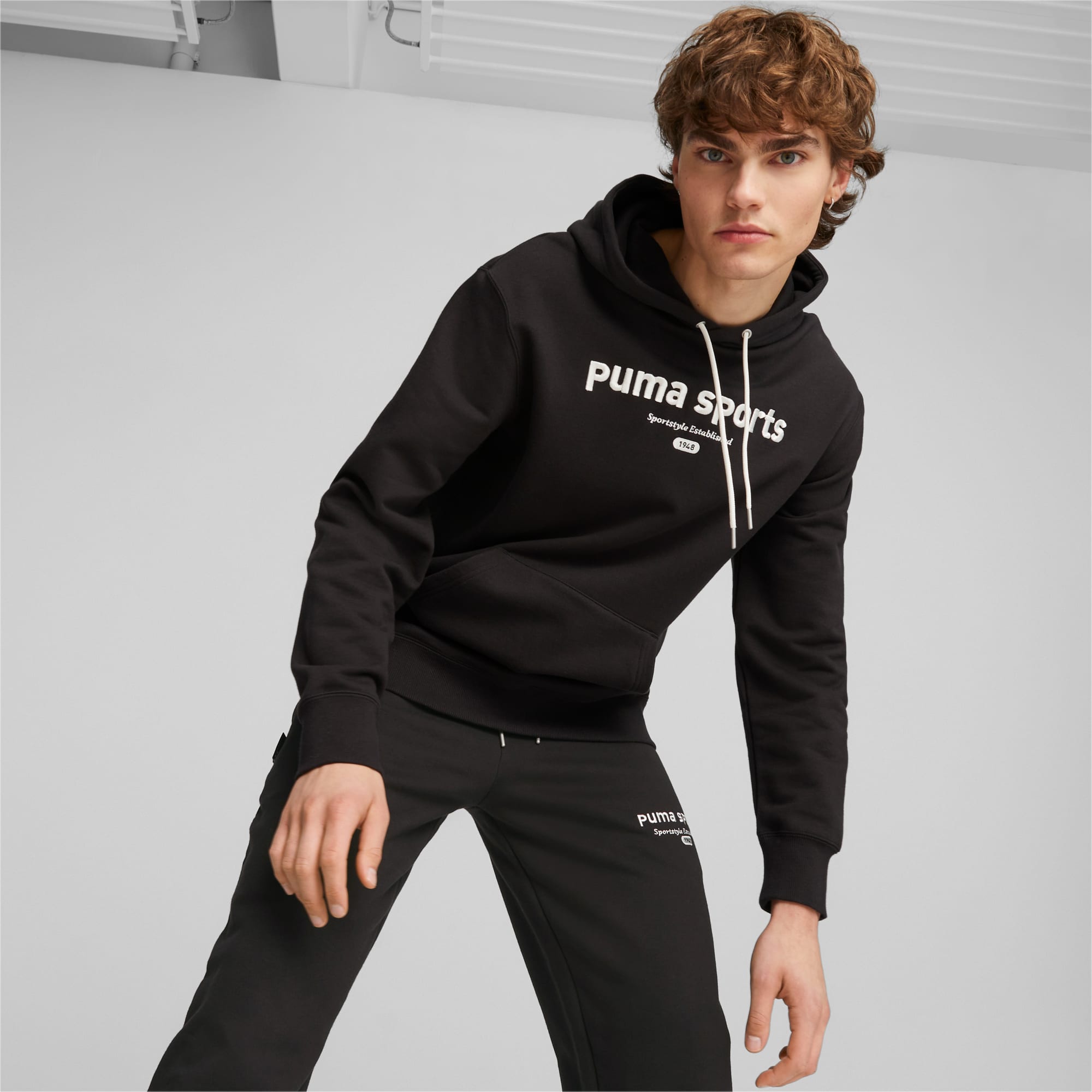 PUMA TEAM Hoodie Herren, Schwarz, Größe: L, Kleidung