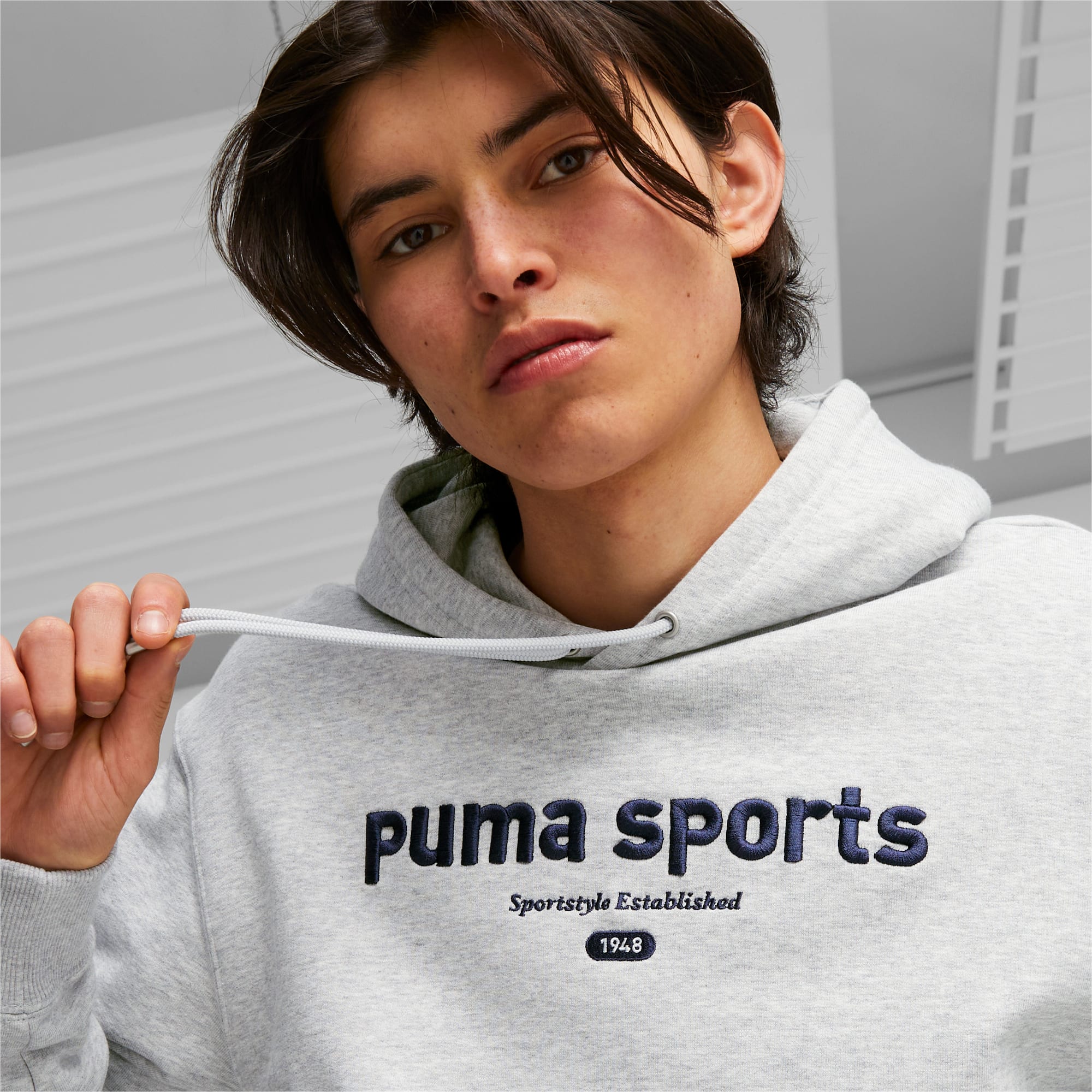 PUMA Team Men's Hoodie, Light Grey Heather, Size XS, Clothing