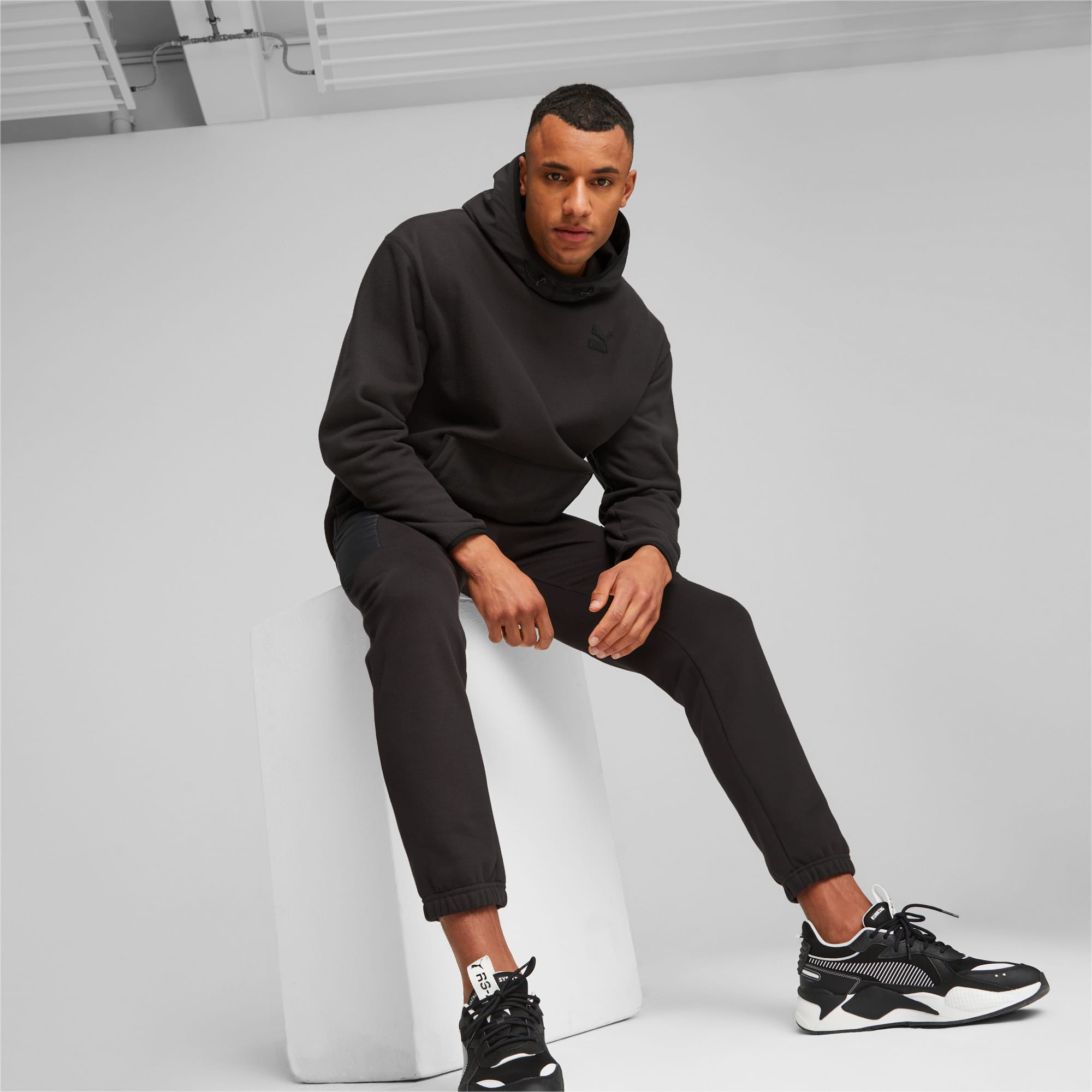 Men's PUMA Classics Utility Hoodie, Black, Size XS, Clothing