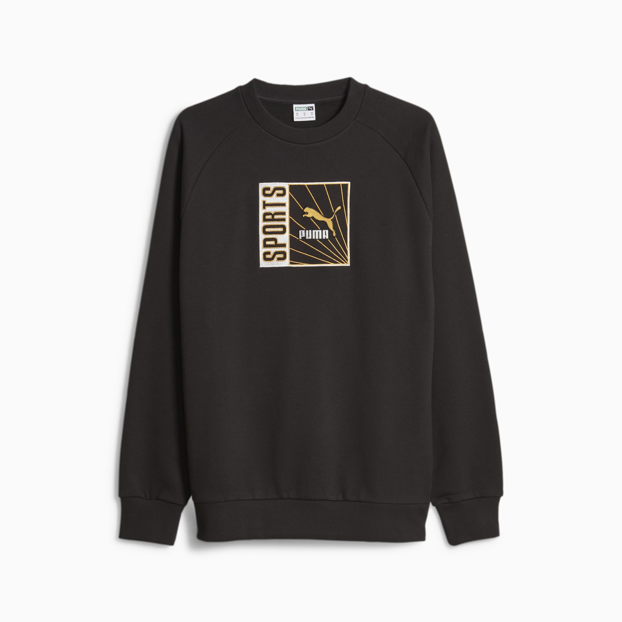 PUMA Classics Men's Sweatshirt, Black, Size XS, Clothing