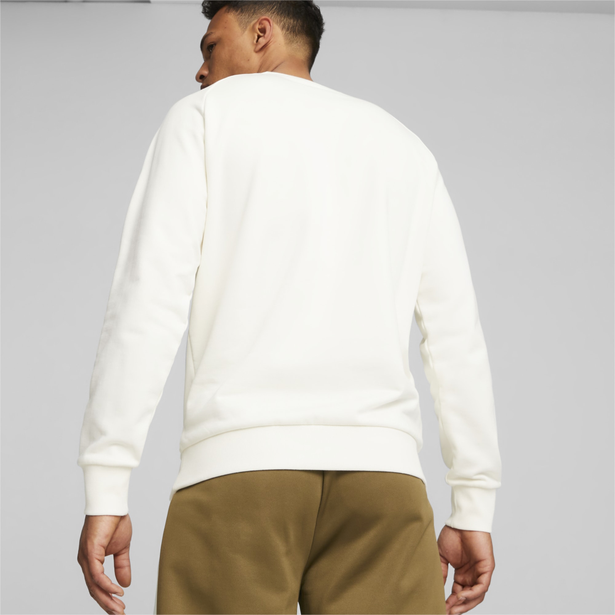 PUMA Classics Men's Sweatshirt, Warm White, Size XS, Clothing