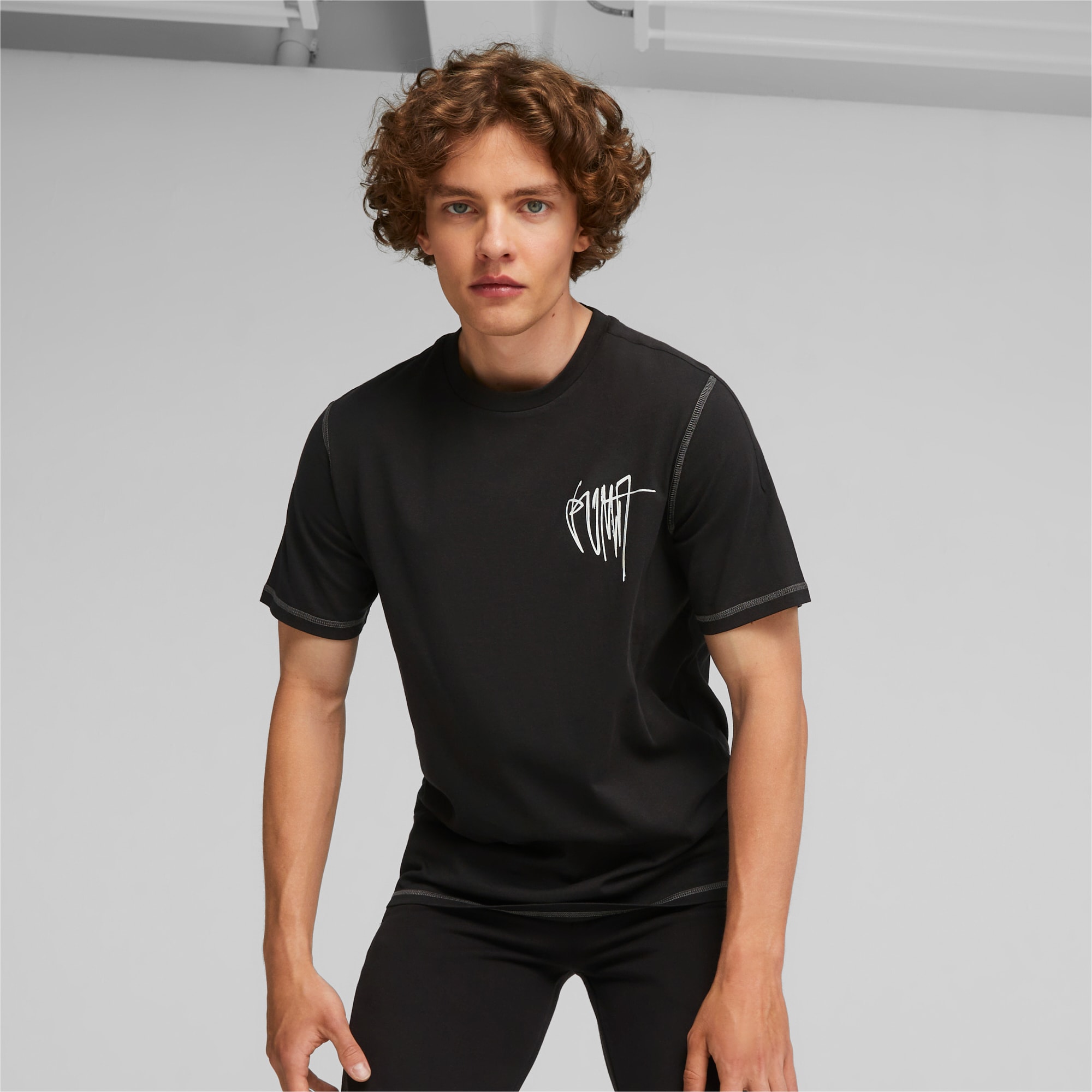 Men's PUMA Classics Graphic T-Shirt, Black, Size XXS, Clothing