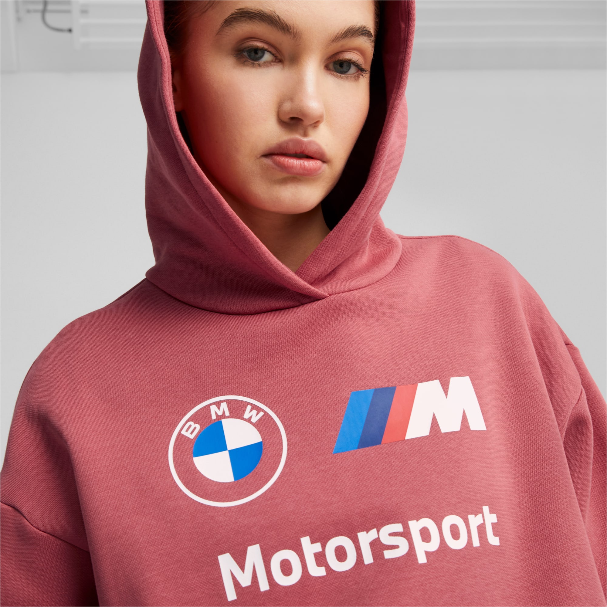 PUMA Hoodie à Logo BMW M Motorsport Essentials Femme, Rouge