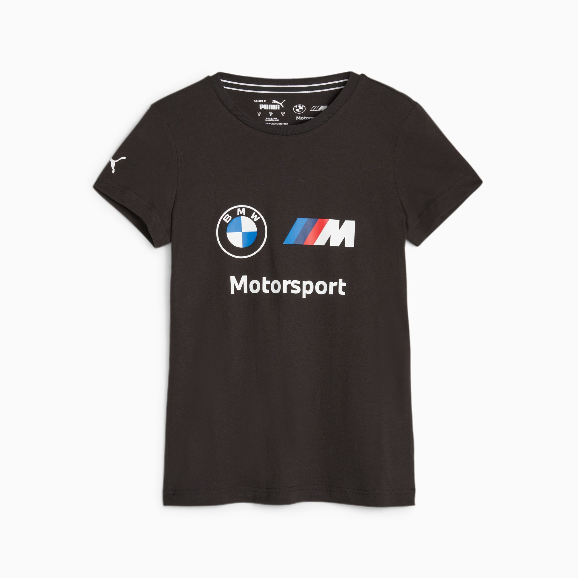 PUMA BMW M Motorsport Essentials Logo T-shirt Voor Dames, Zwart