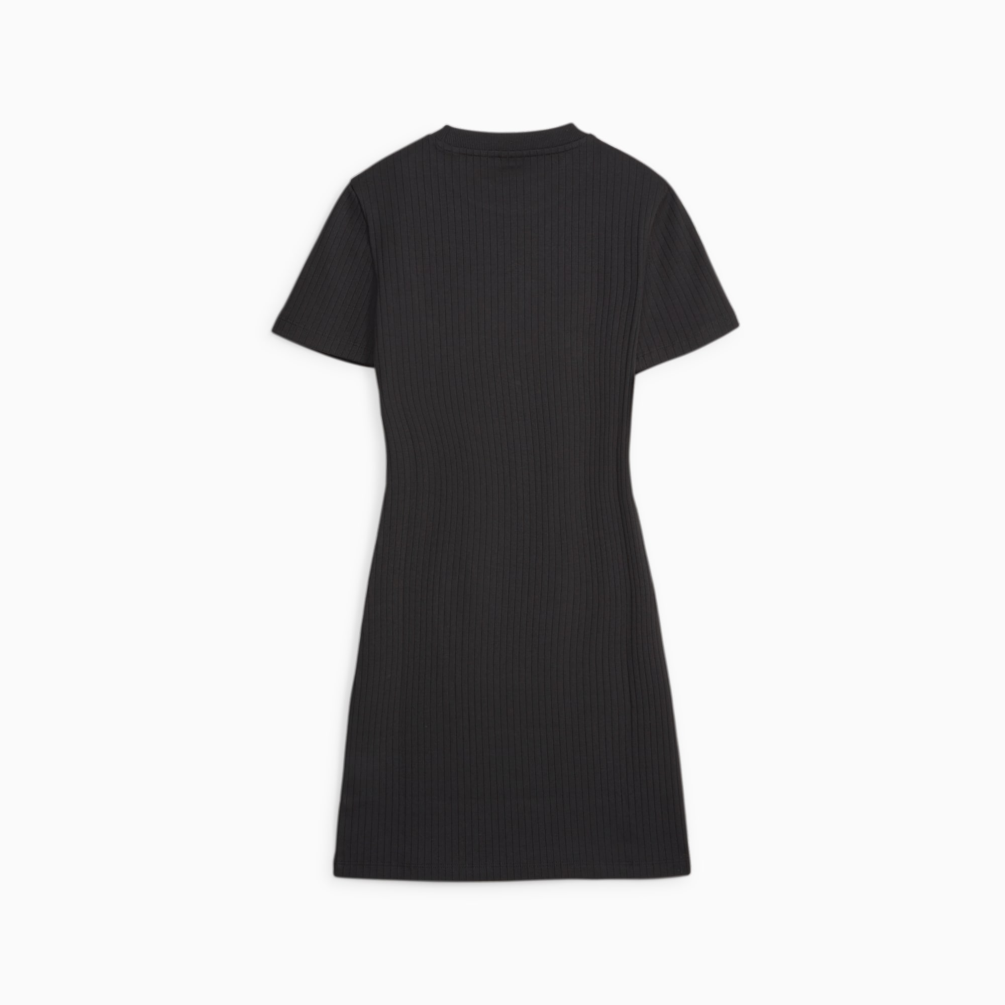 PUMA Classics Women's Ribbed Dress, Black, Size L, Clothing