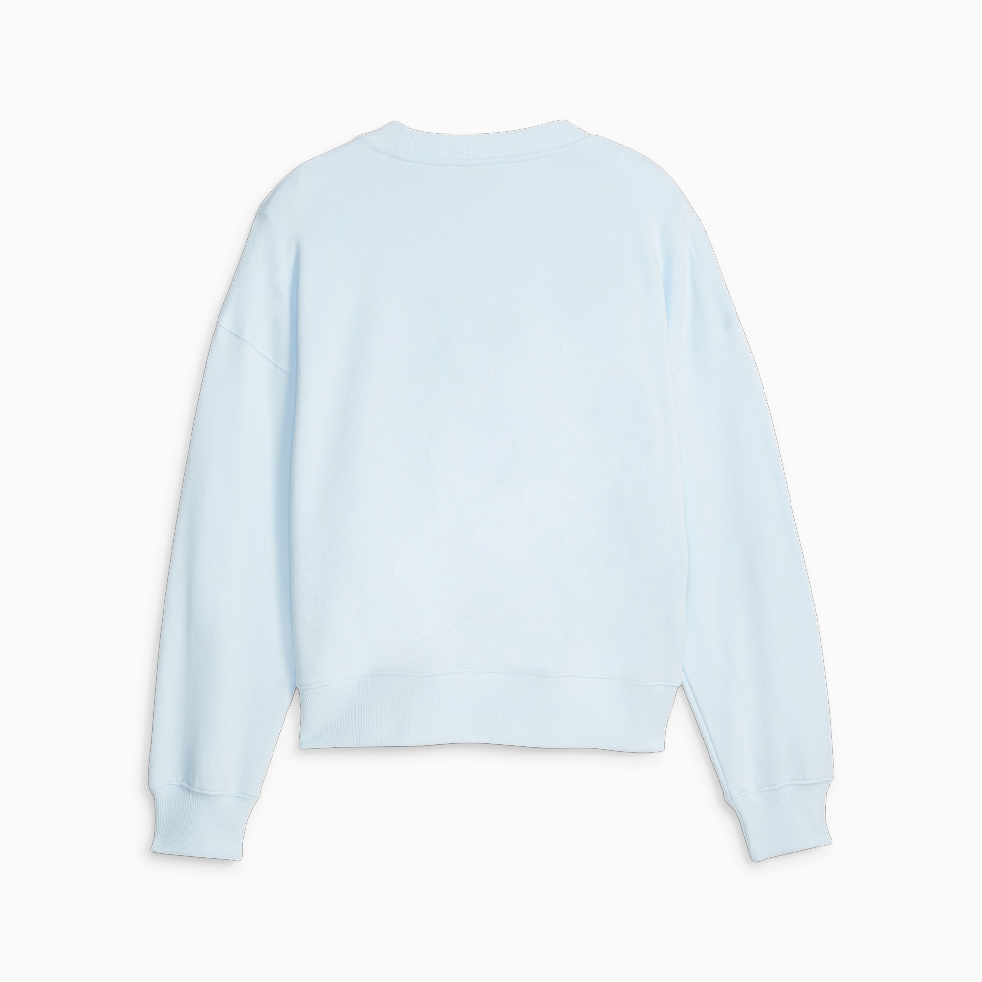 PUMA Classics Women's Oversized Sweatshirt, Icy Blue, Size M, Clothing