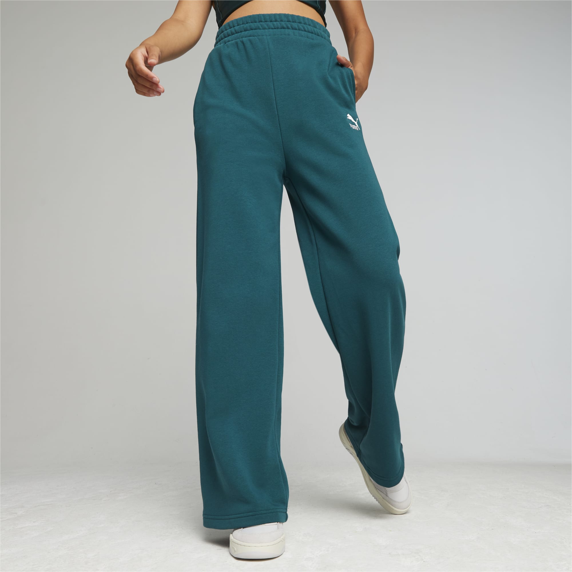 PUMA Classics Women's Relaxed Sweatpants, Malachite, Size XL, Clothing