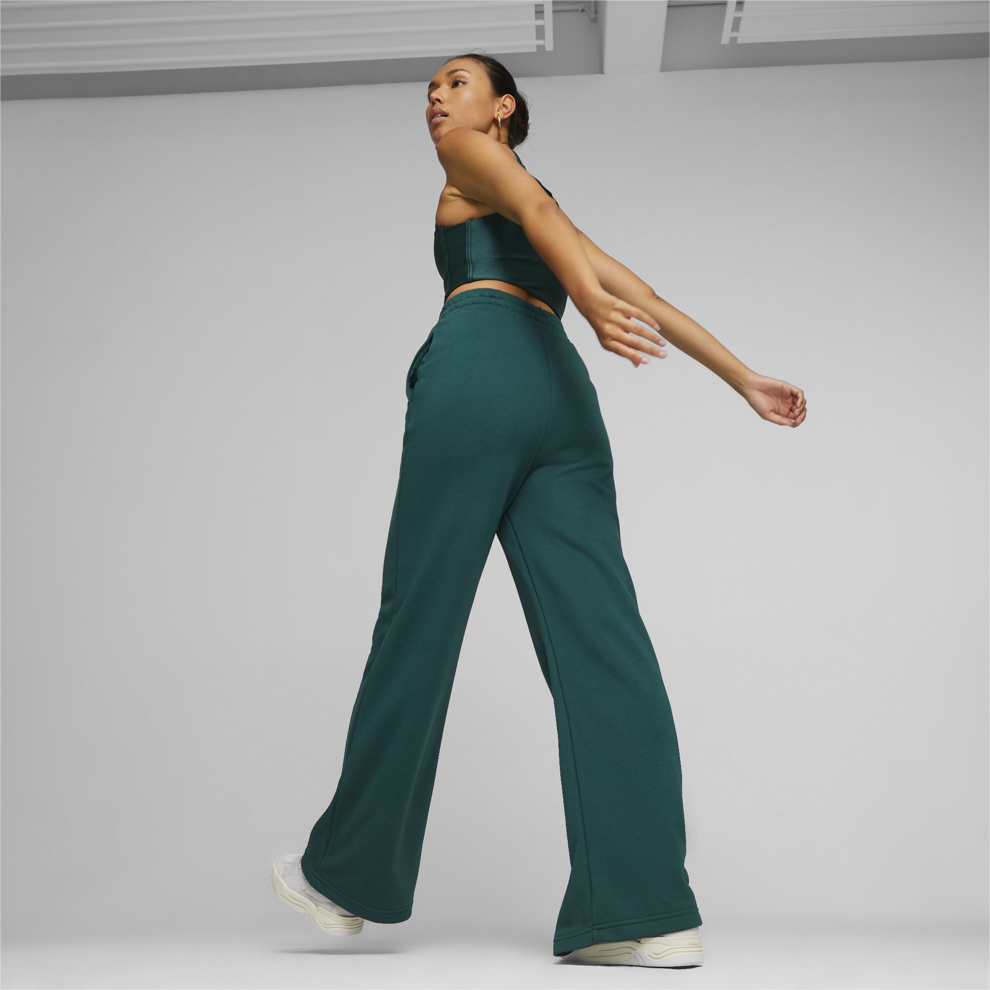 PUMA Classics Women's Relaxed Sweatpants, Malachite, Size XXL, Clothing