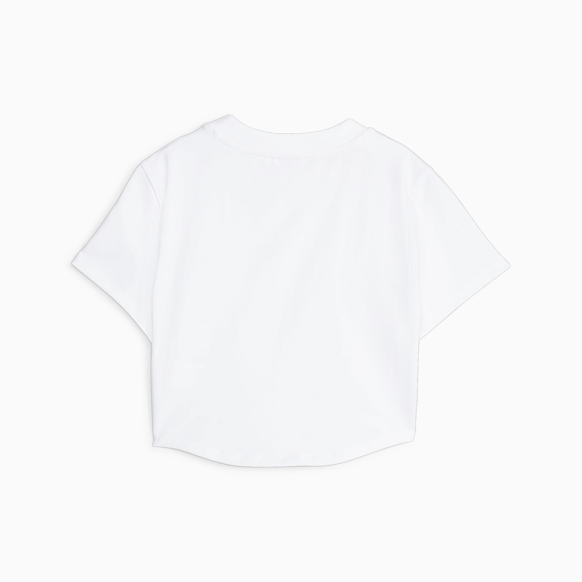 PUMA DARE TO Verkürztes T-Shirt Damen, Weiß, Größe: M, Kleidung