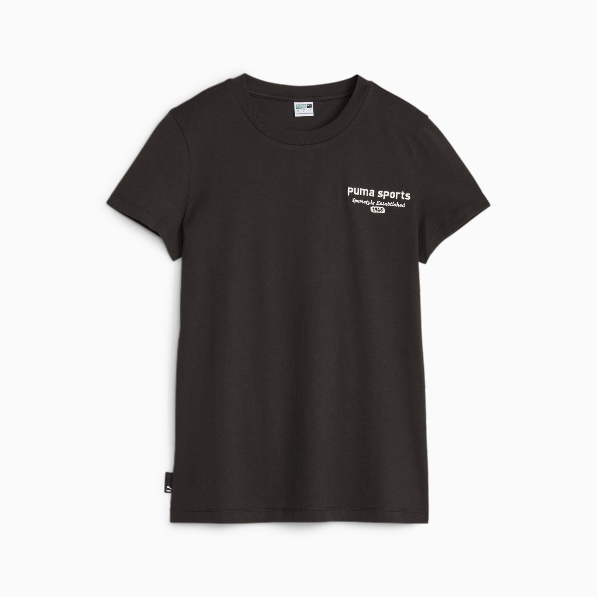 PUMA TEAM Graphic T-shirt Voor Dames, Zwart