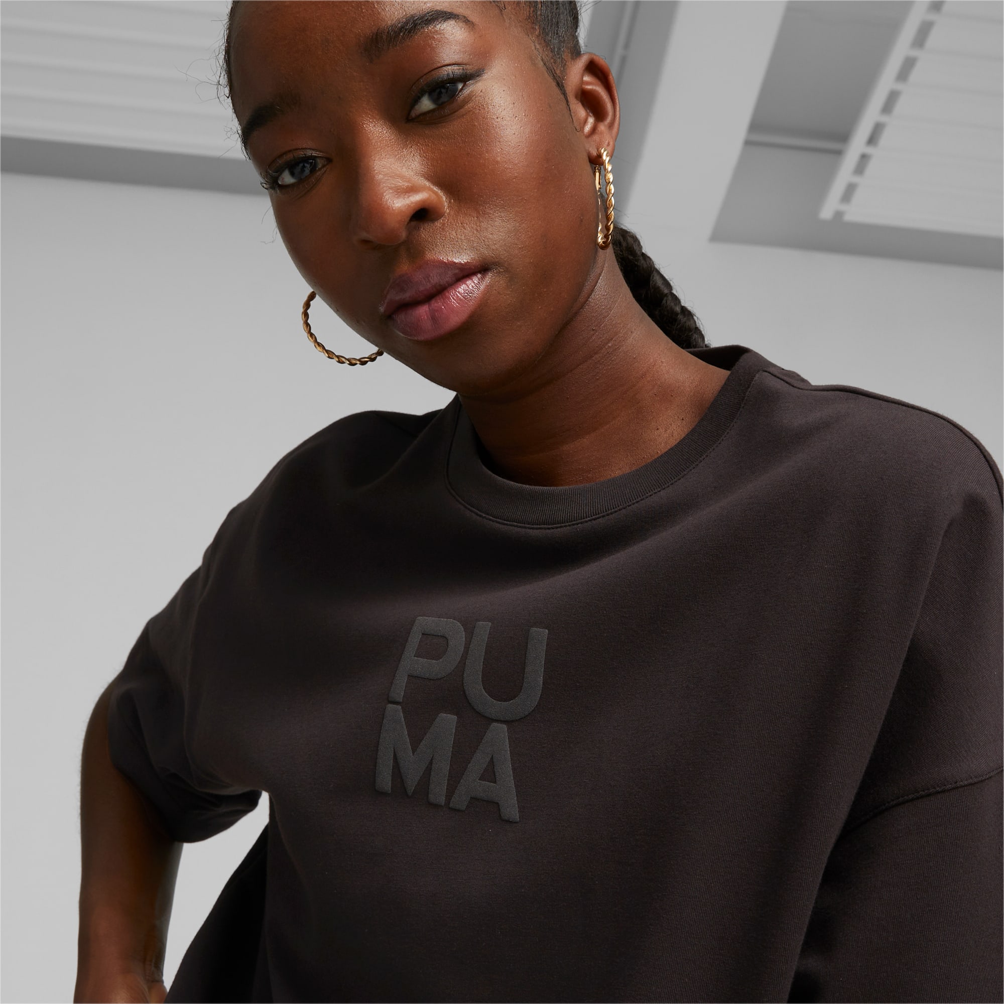 PUMA Infuse T-shirt Voor Dames, Zwart