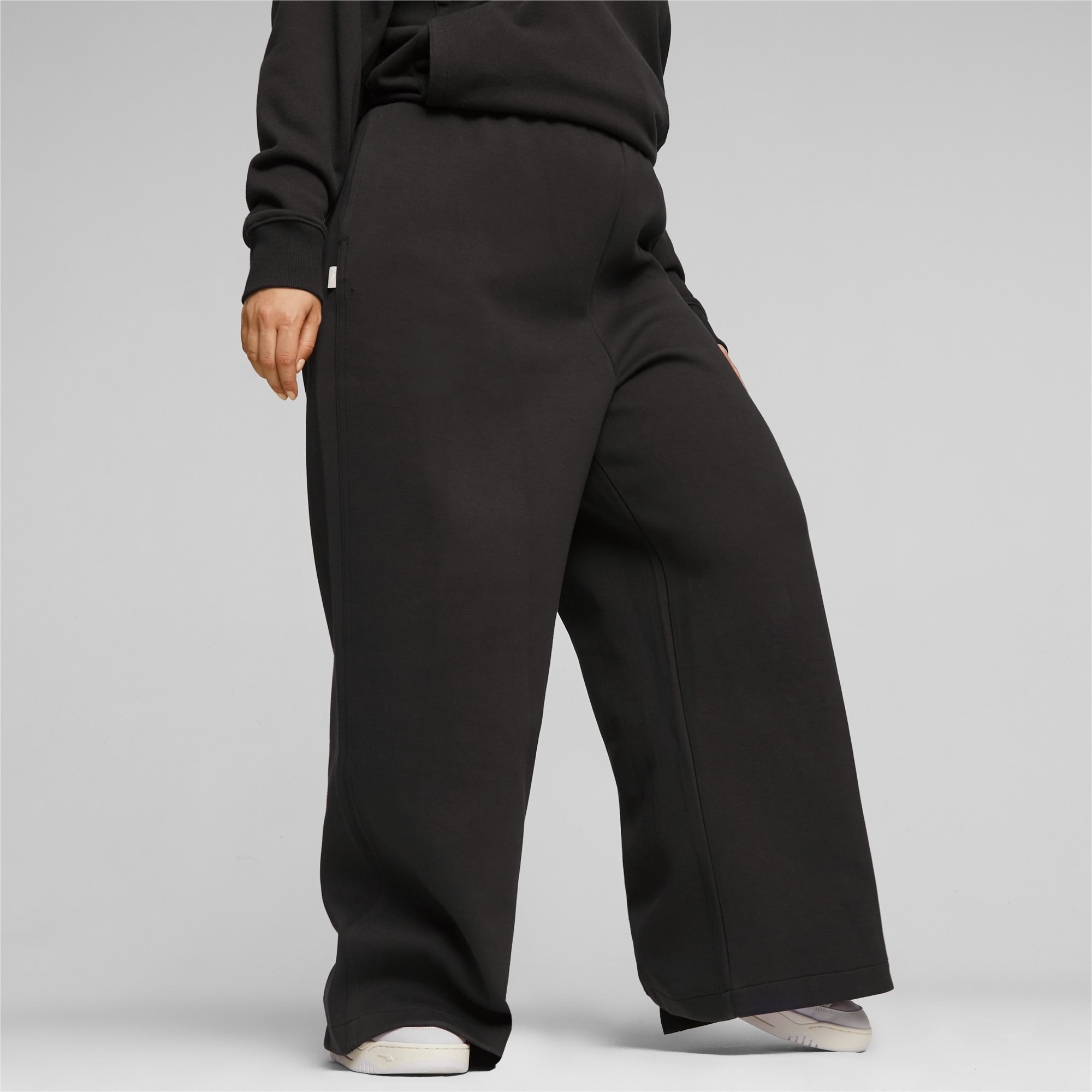 PUMA Pantalon Large Infuse Femme, Noir