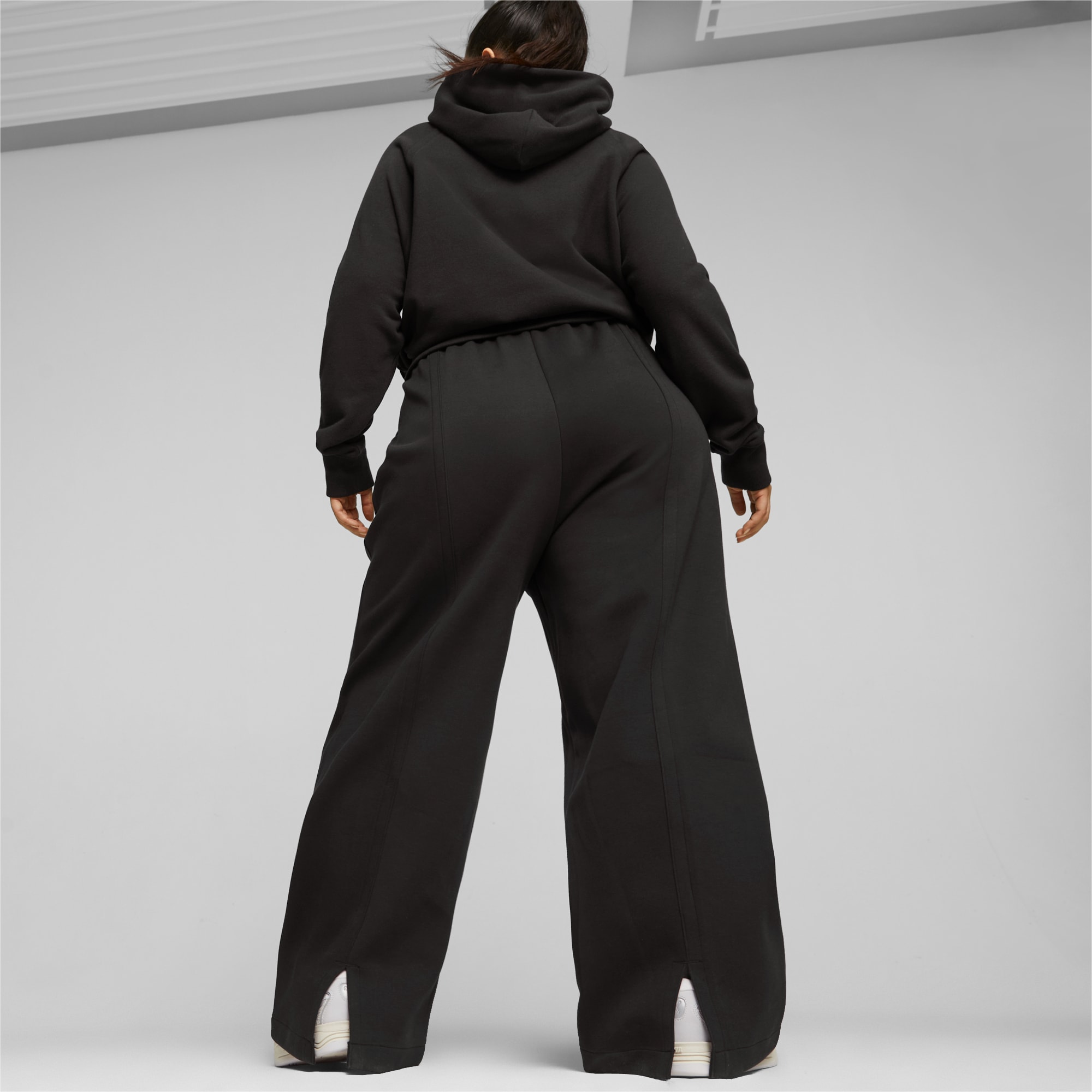 PUMA Pantalon Large Infuse Femme, Noir