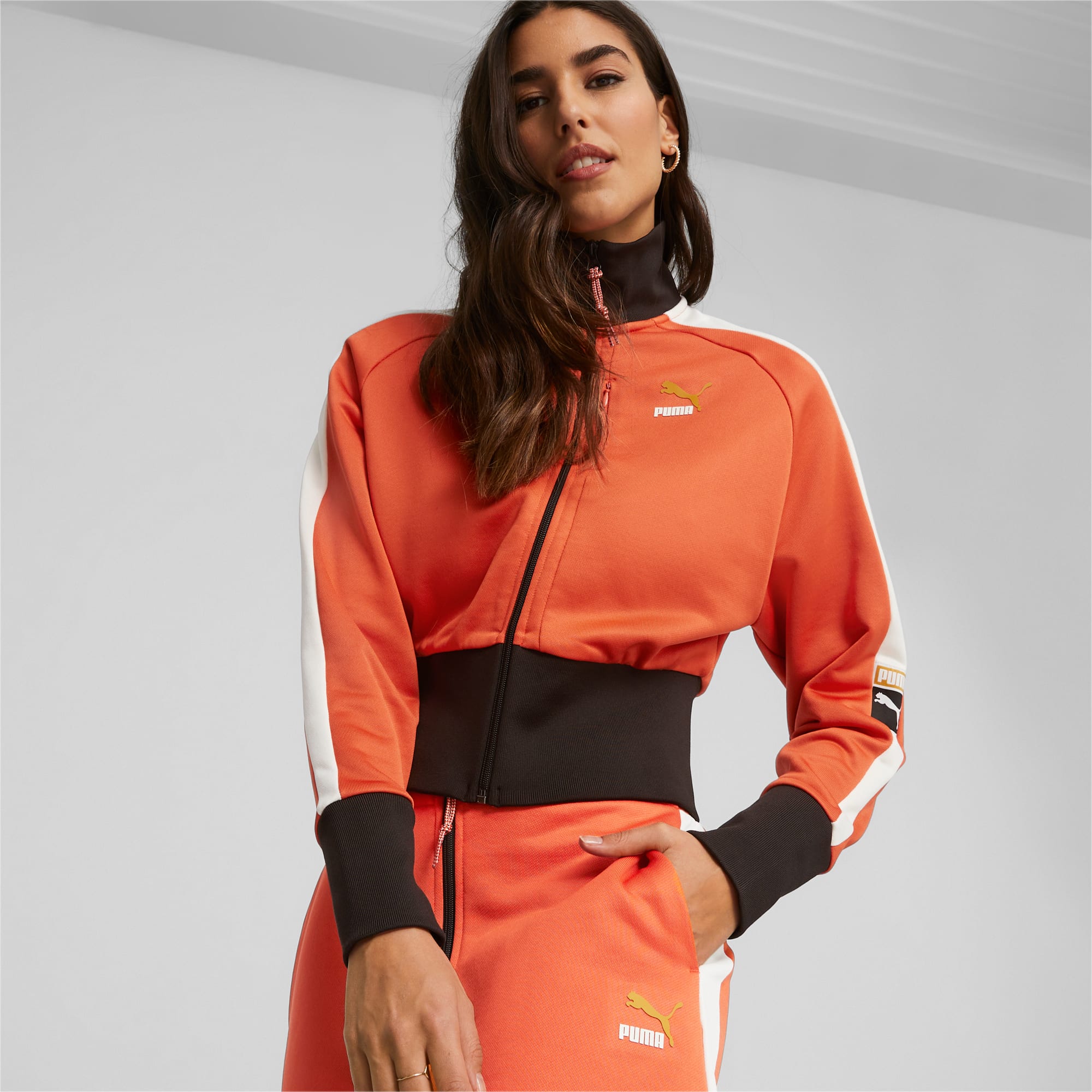 PUMA T7 Women's Track Jacket, Fall Foliage, Size XS, Clothing