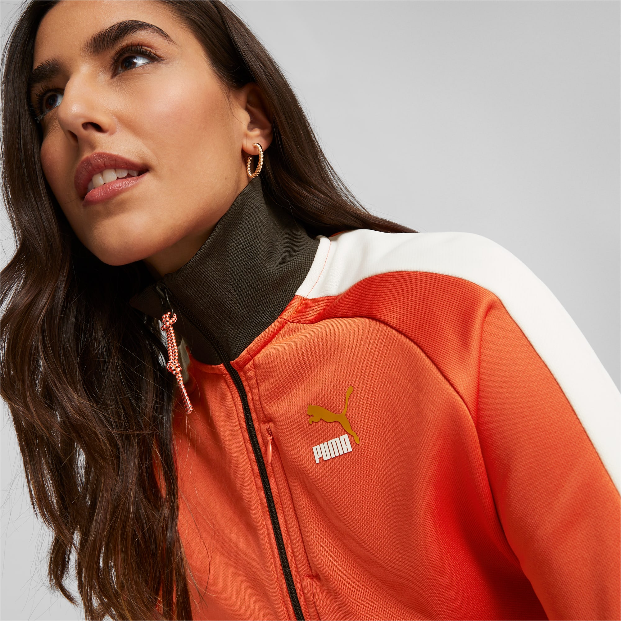 PUMA T7 Women's Track Jacket, Fall Foliage, Size XS, Clothing