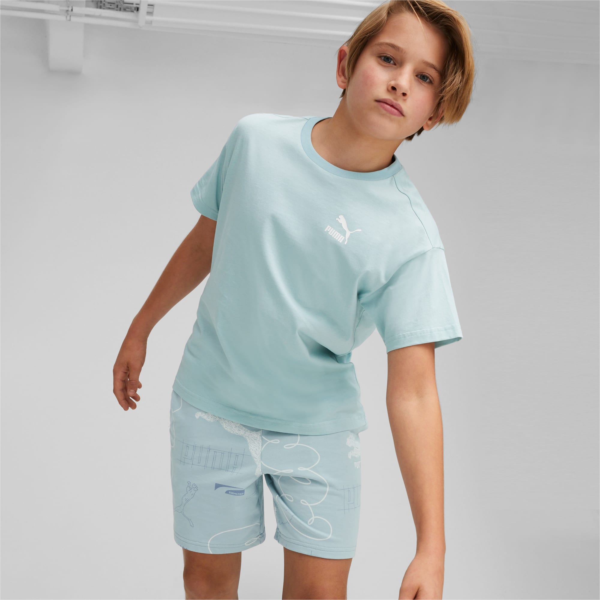 PUMA Better Classics Relaxed T-Shirt Teenager Für Kinder, Blau, Größe: 140, Kleidung